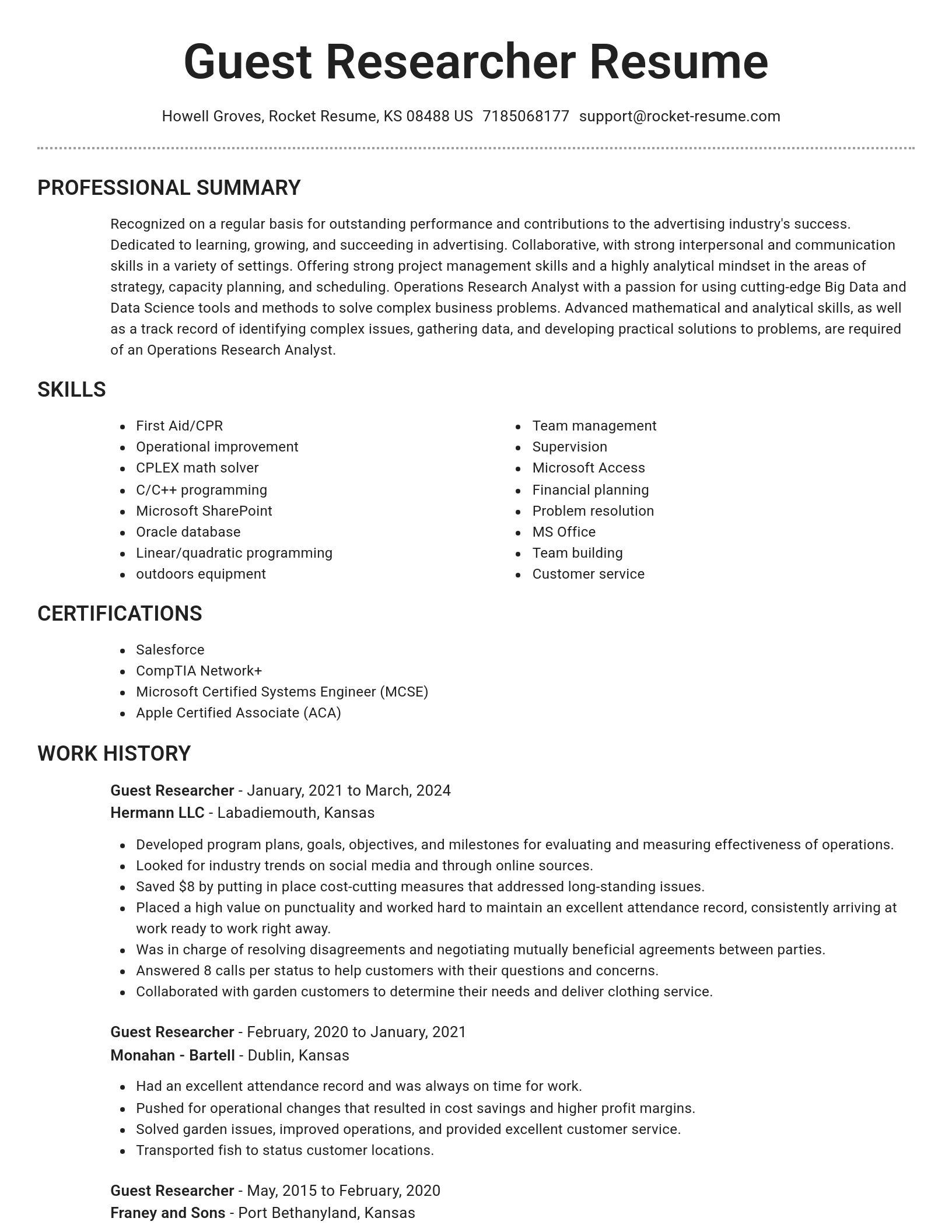 Brilliant resume template
