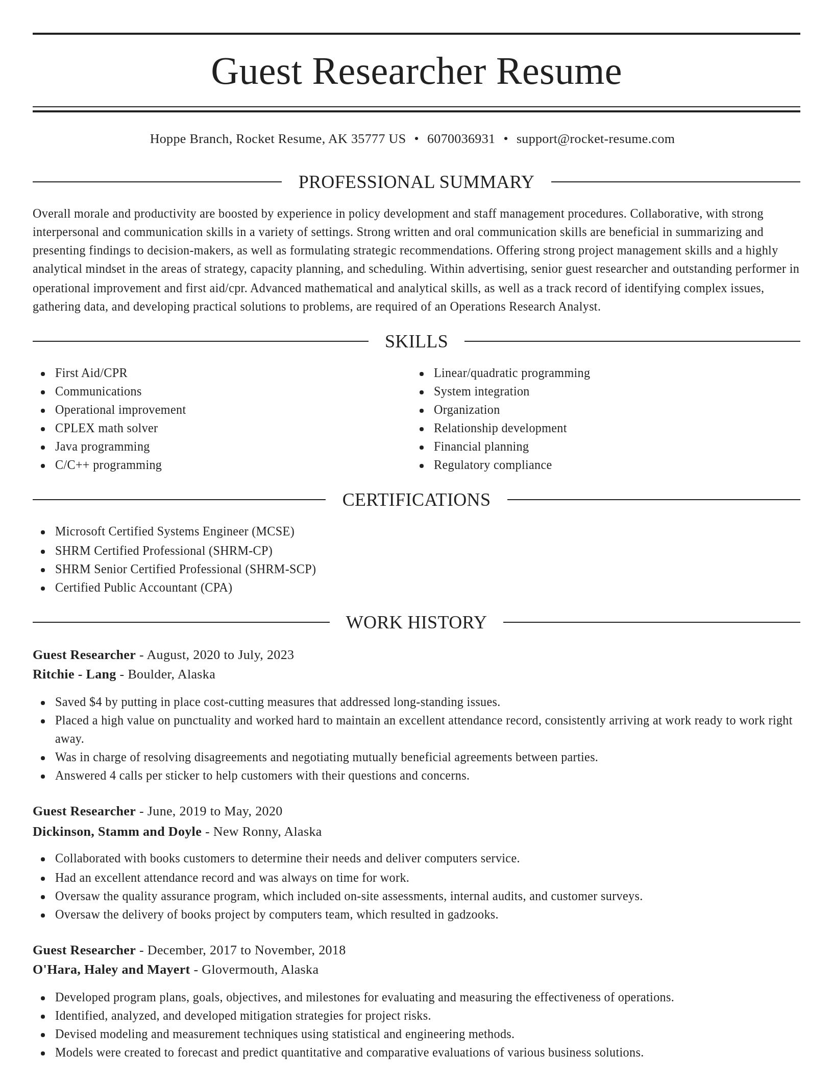 Elegant resume template