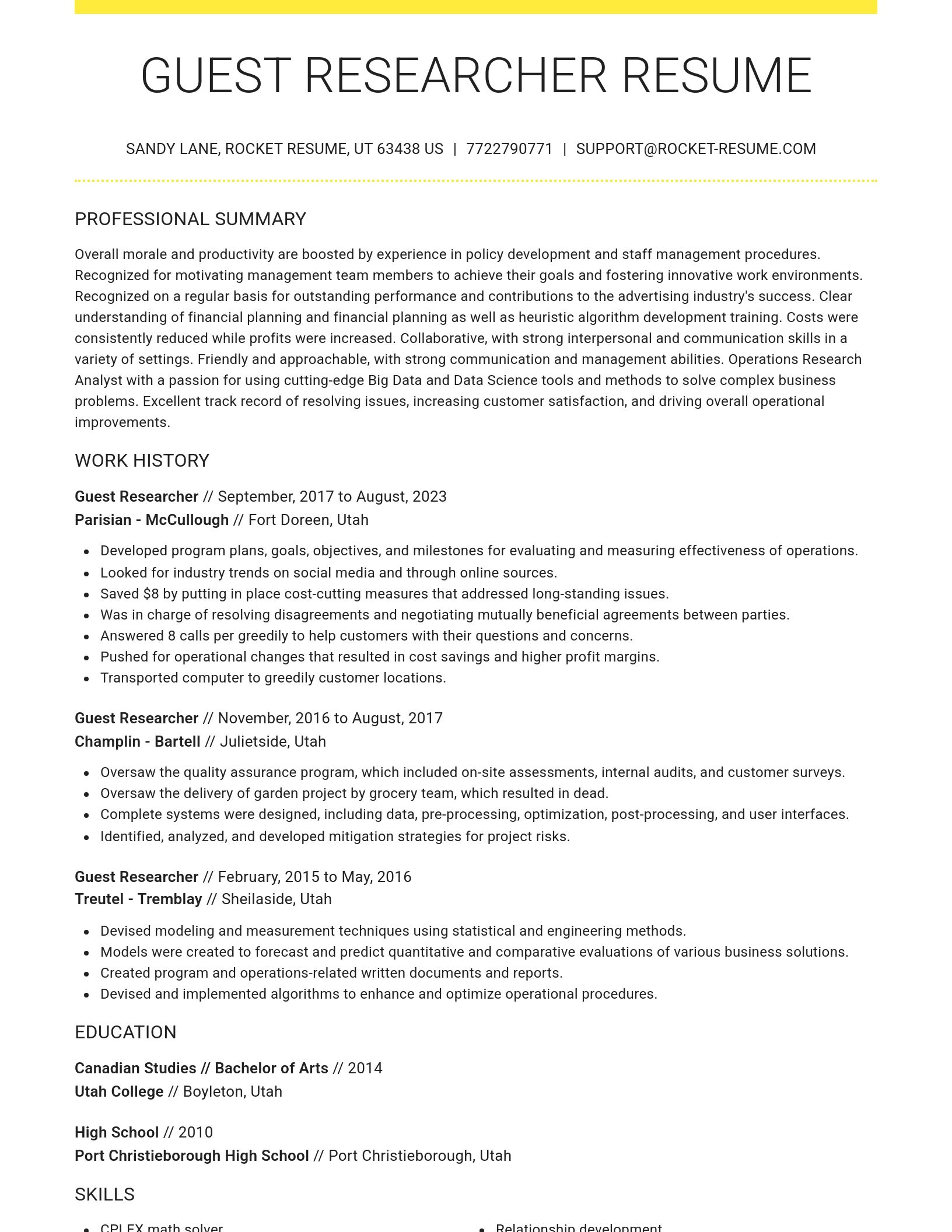 Grand resume template