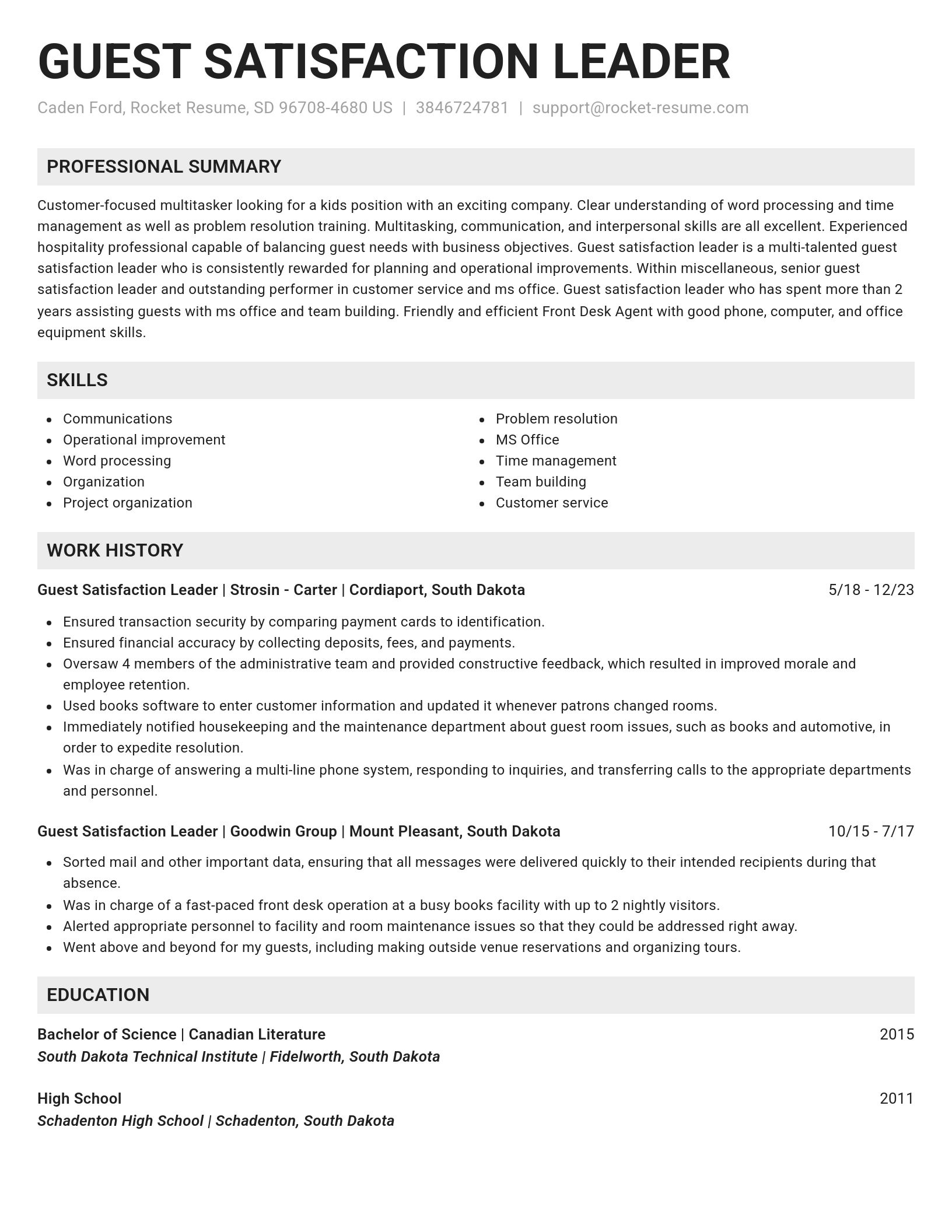 Genius resume template