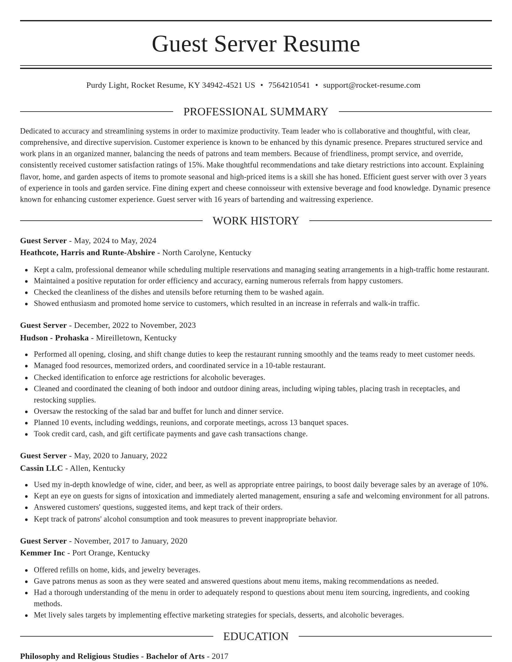 Elegant resume template