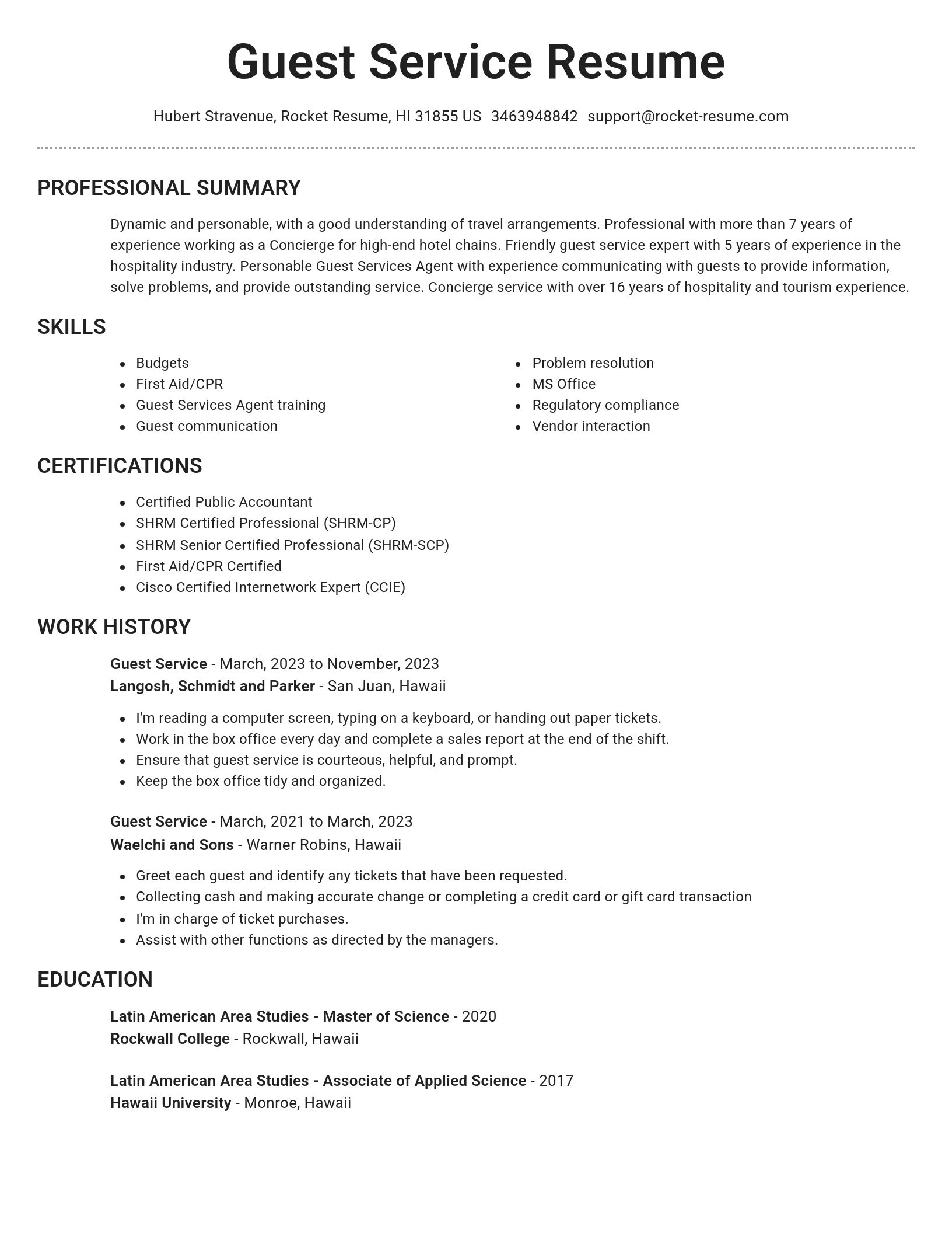 Brilliant resume template