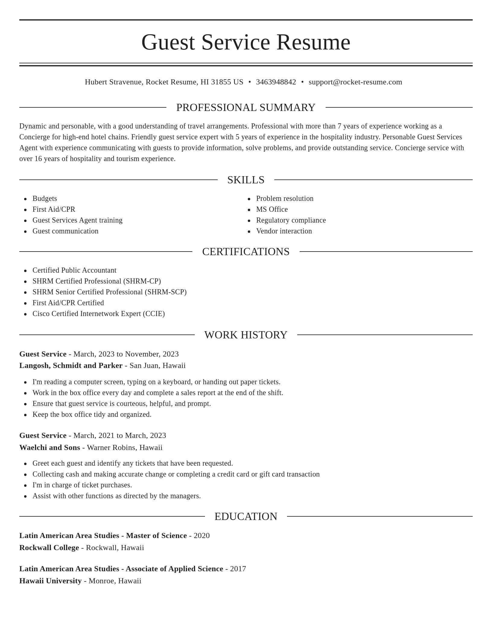 Elegant resume template