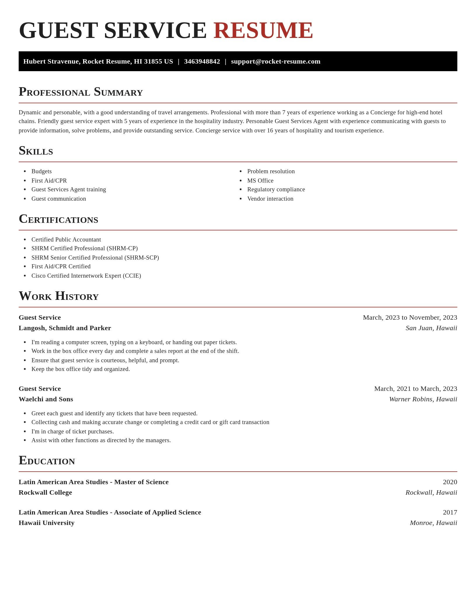 Exquisite resume template