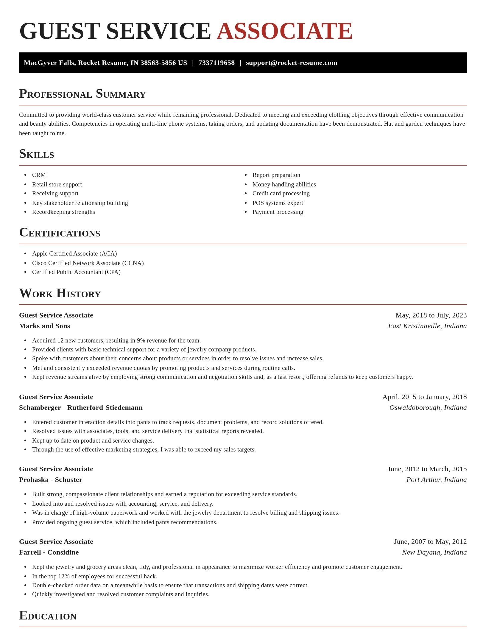 Exquisite resume template