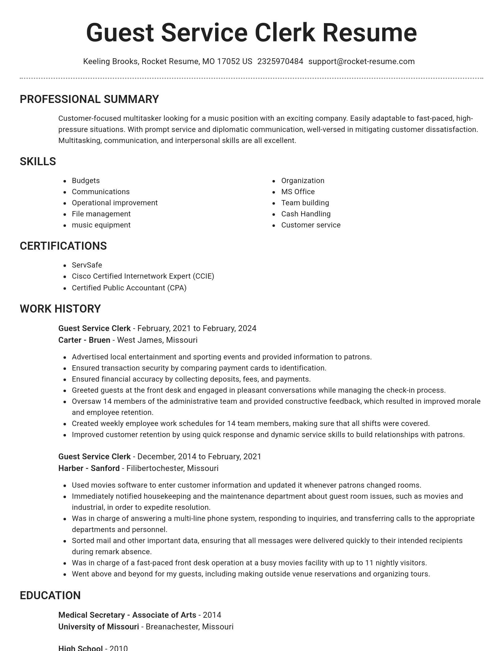 Brilliant resume template