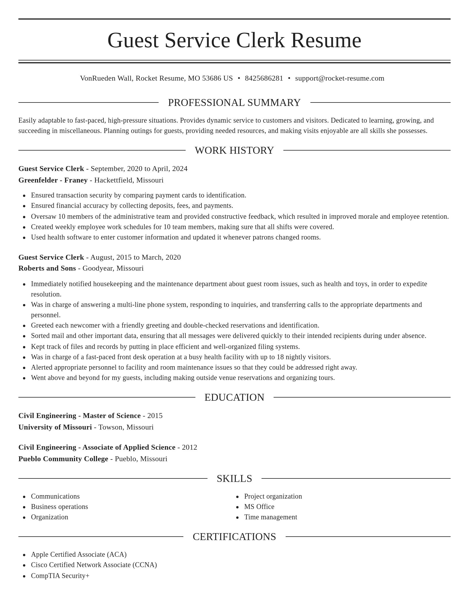 Elegant resume template