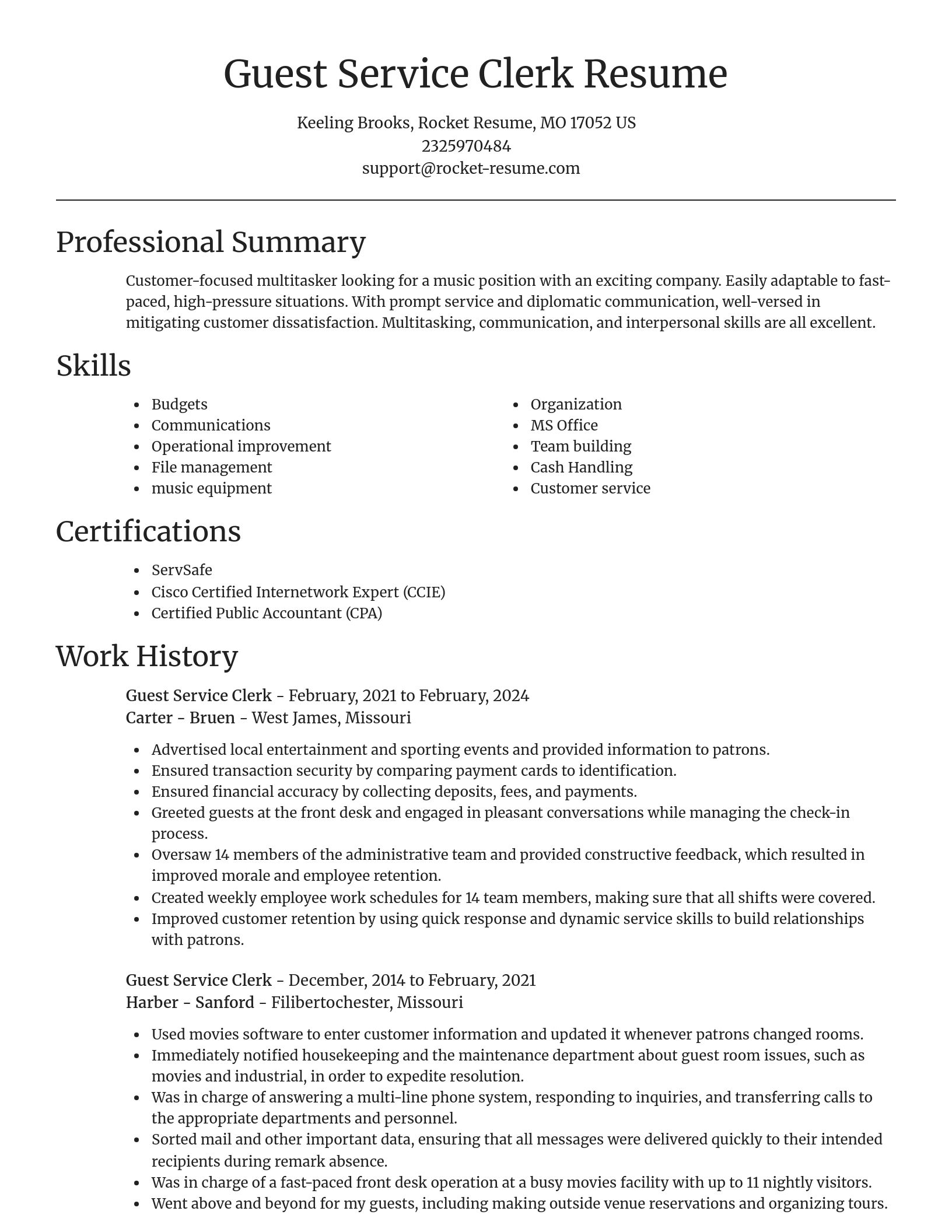 Focal Point resume template