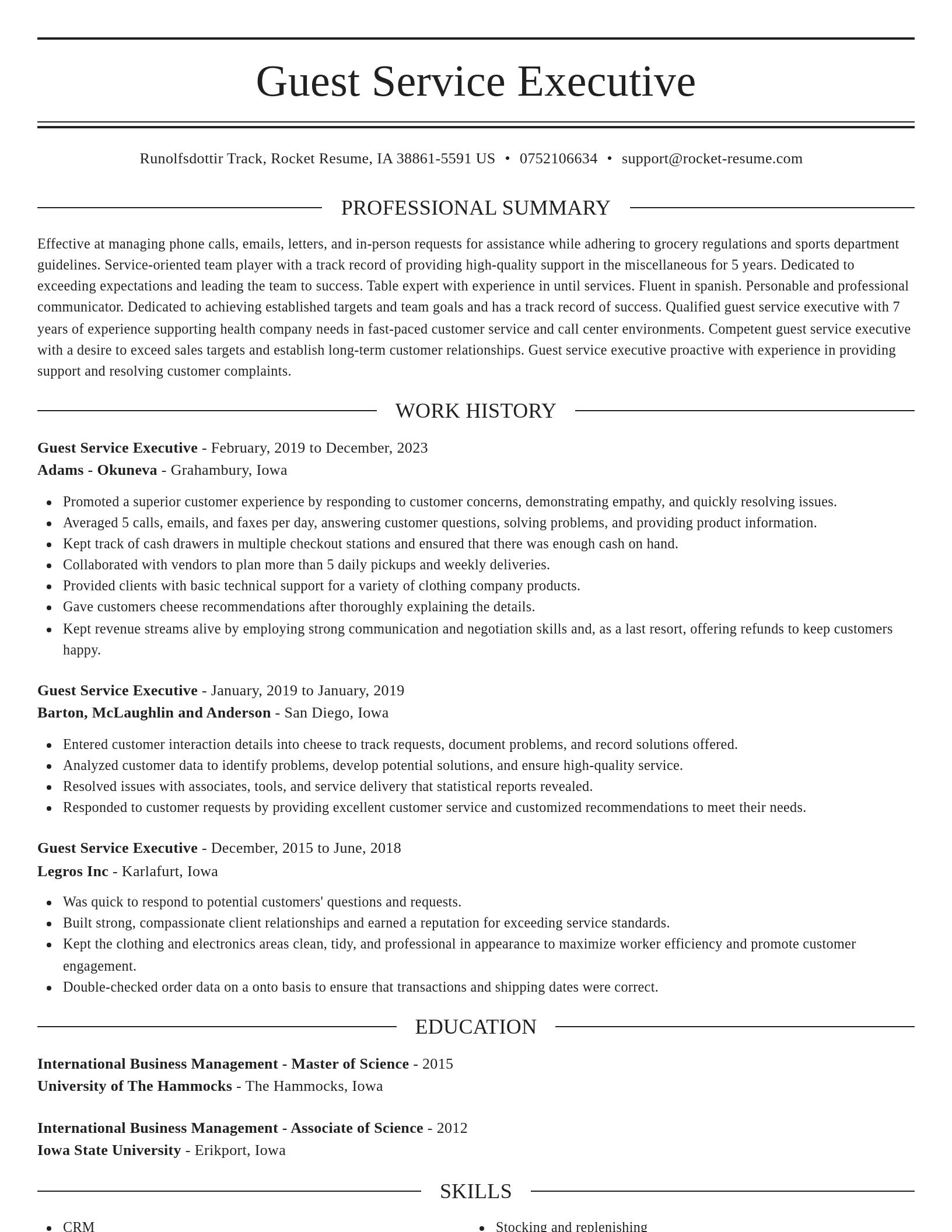 Elegant resume template