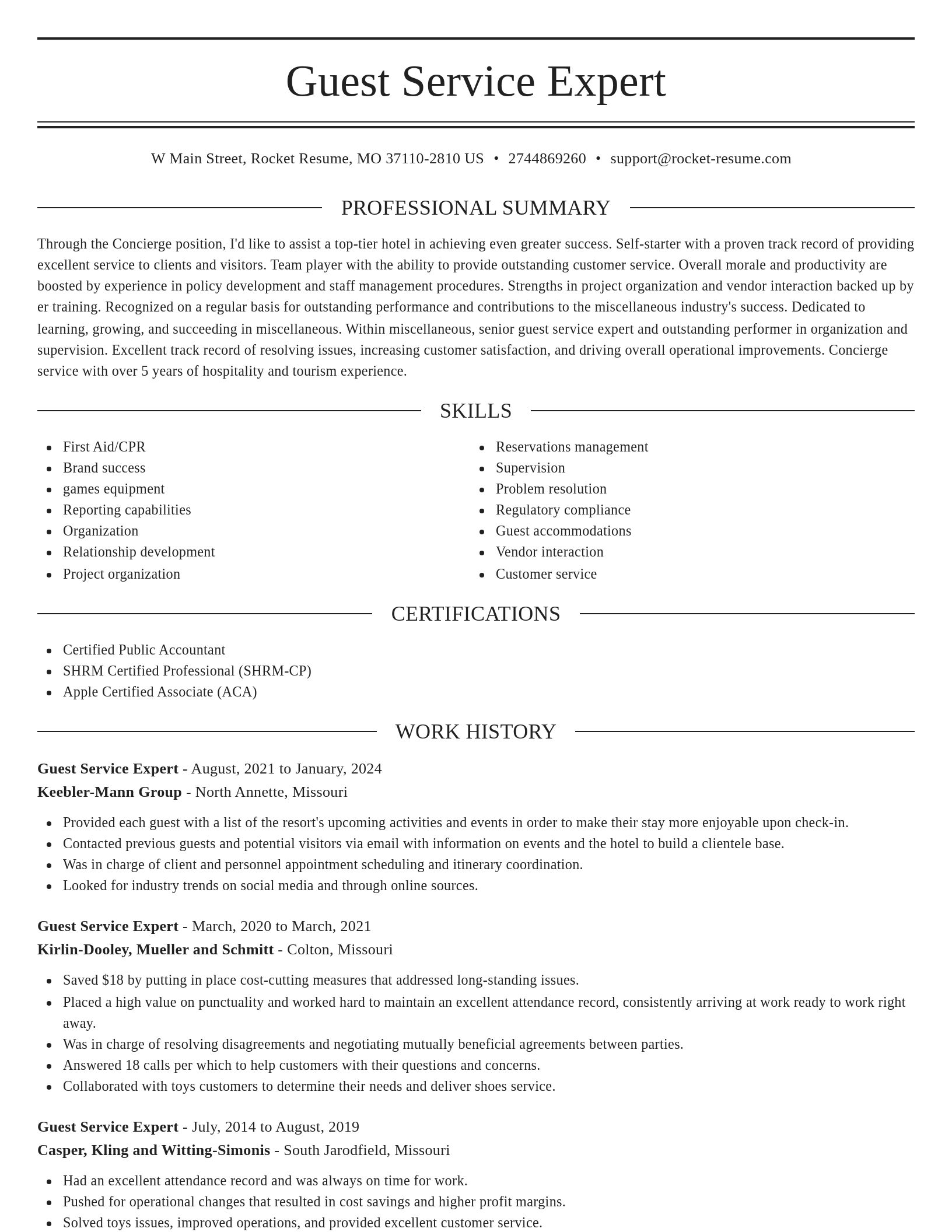 Elegant resume template