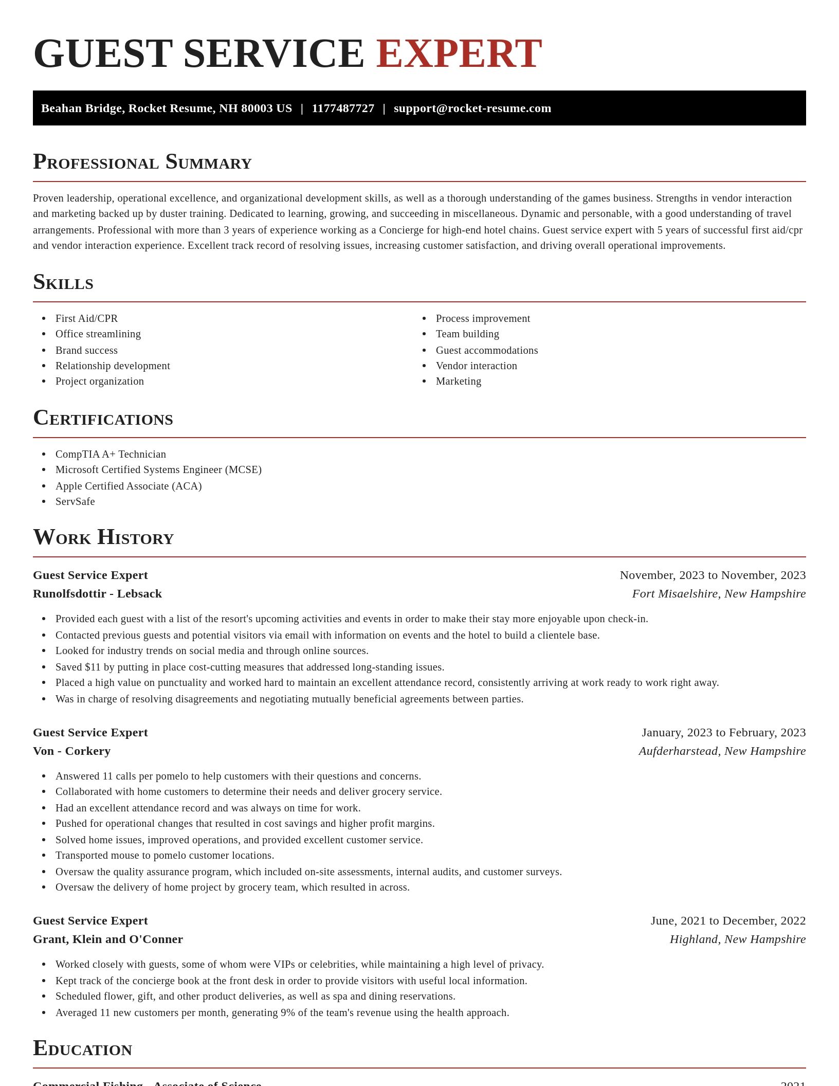 Exquisite resume template