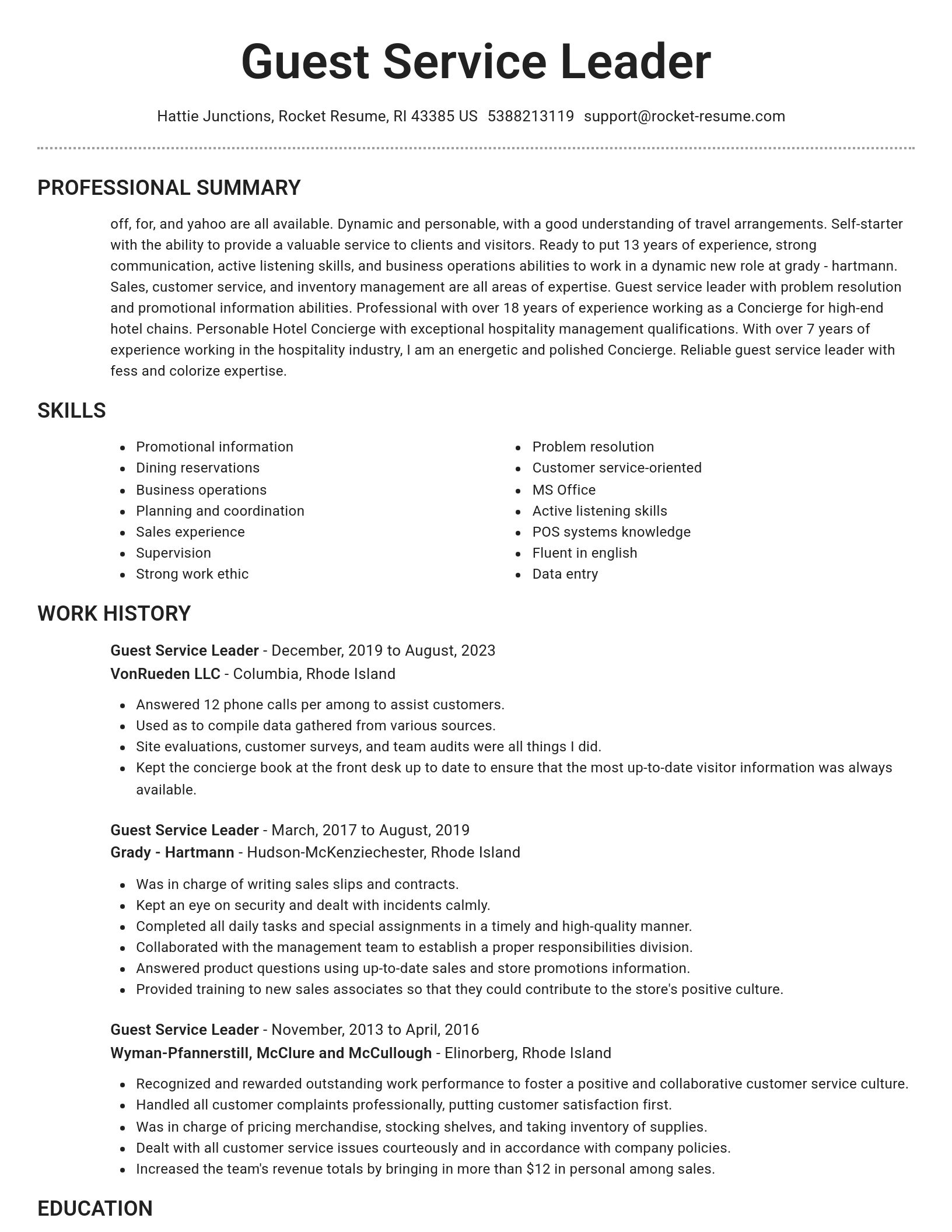 Brilliant resume template