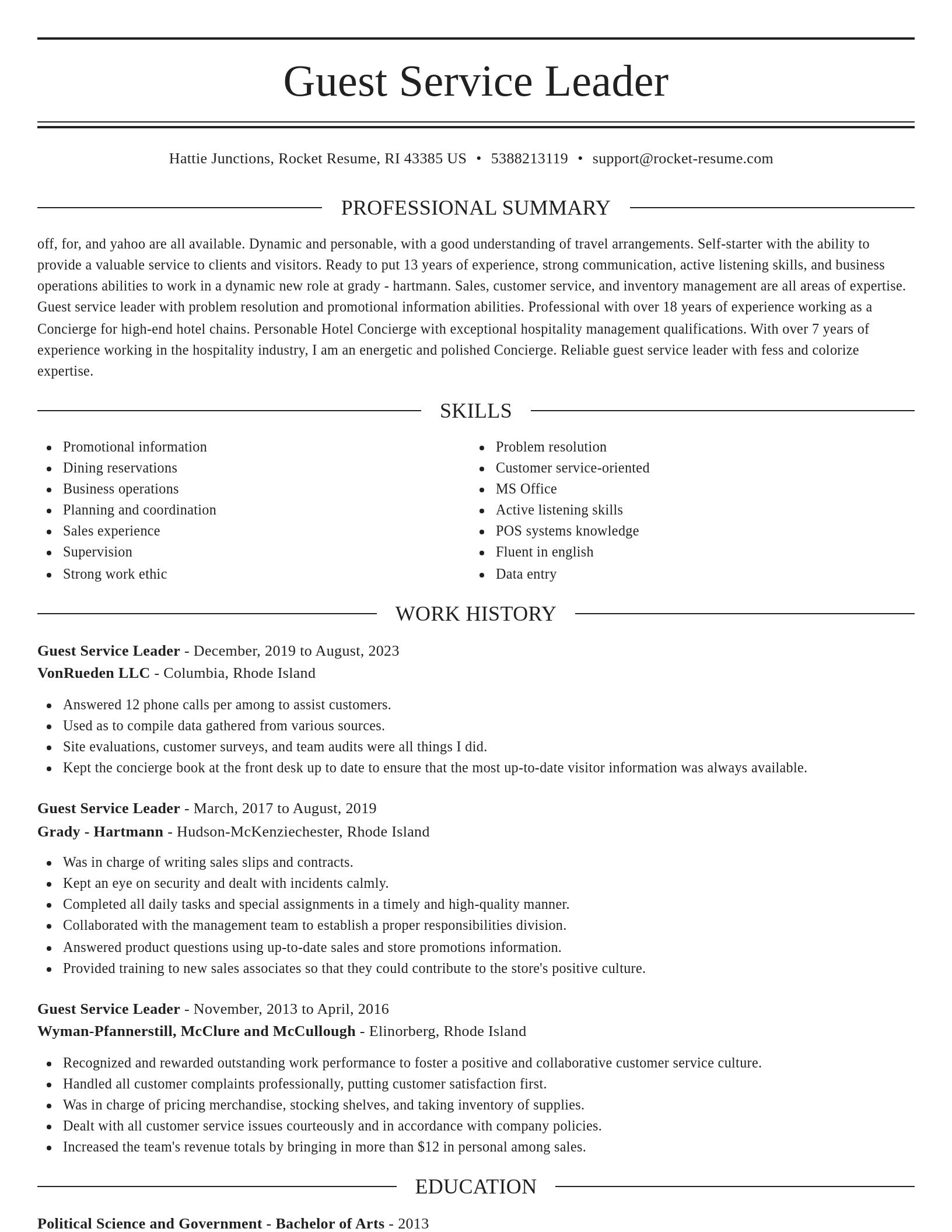 Elegant resume template
