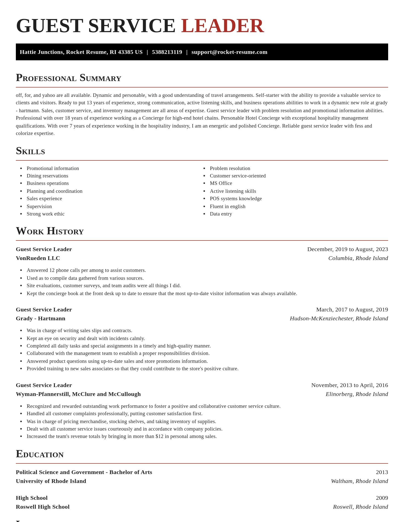 Exquisite resume template