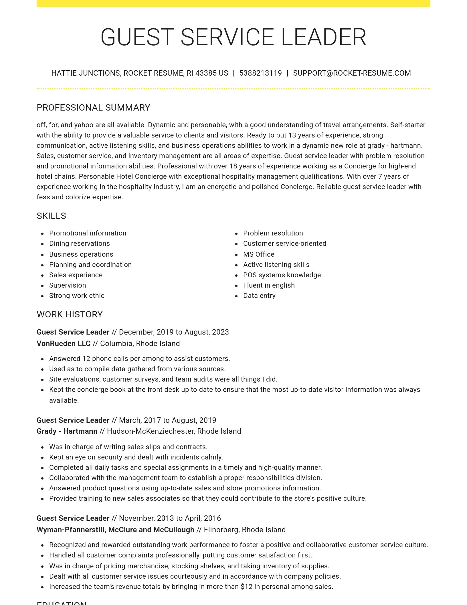 Grand resume template