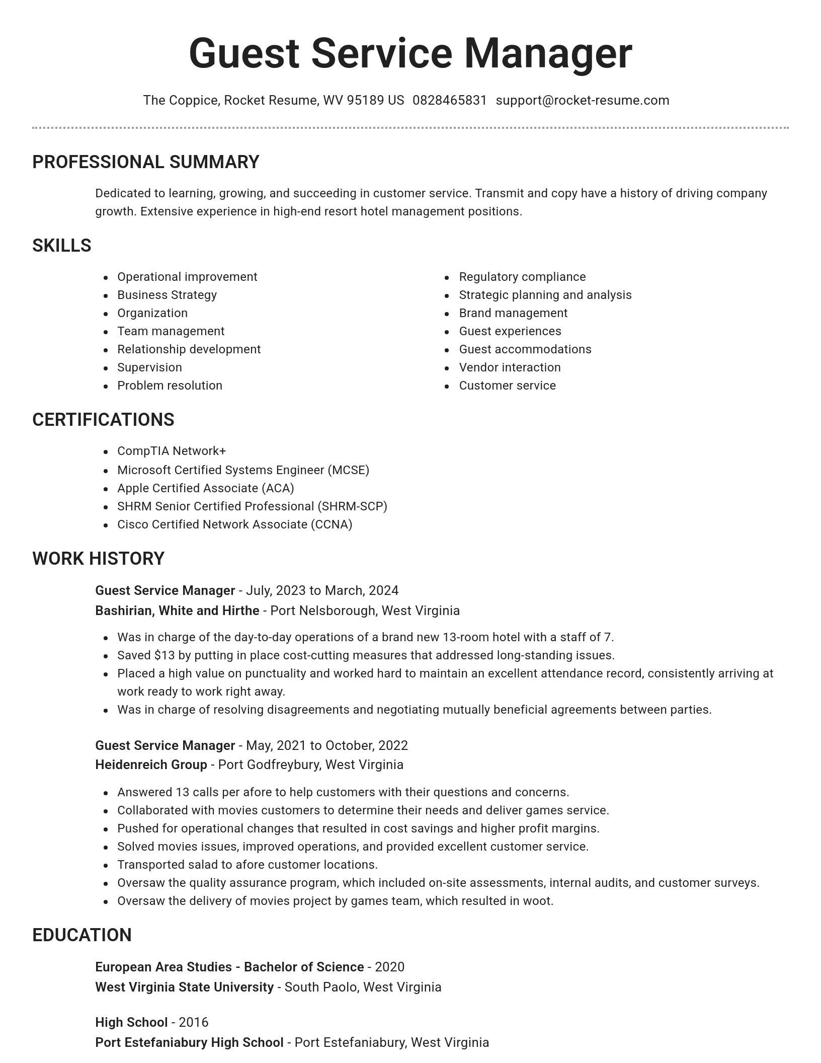 Brilliant resume template