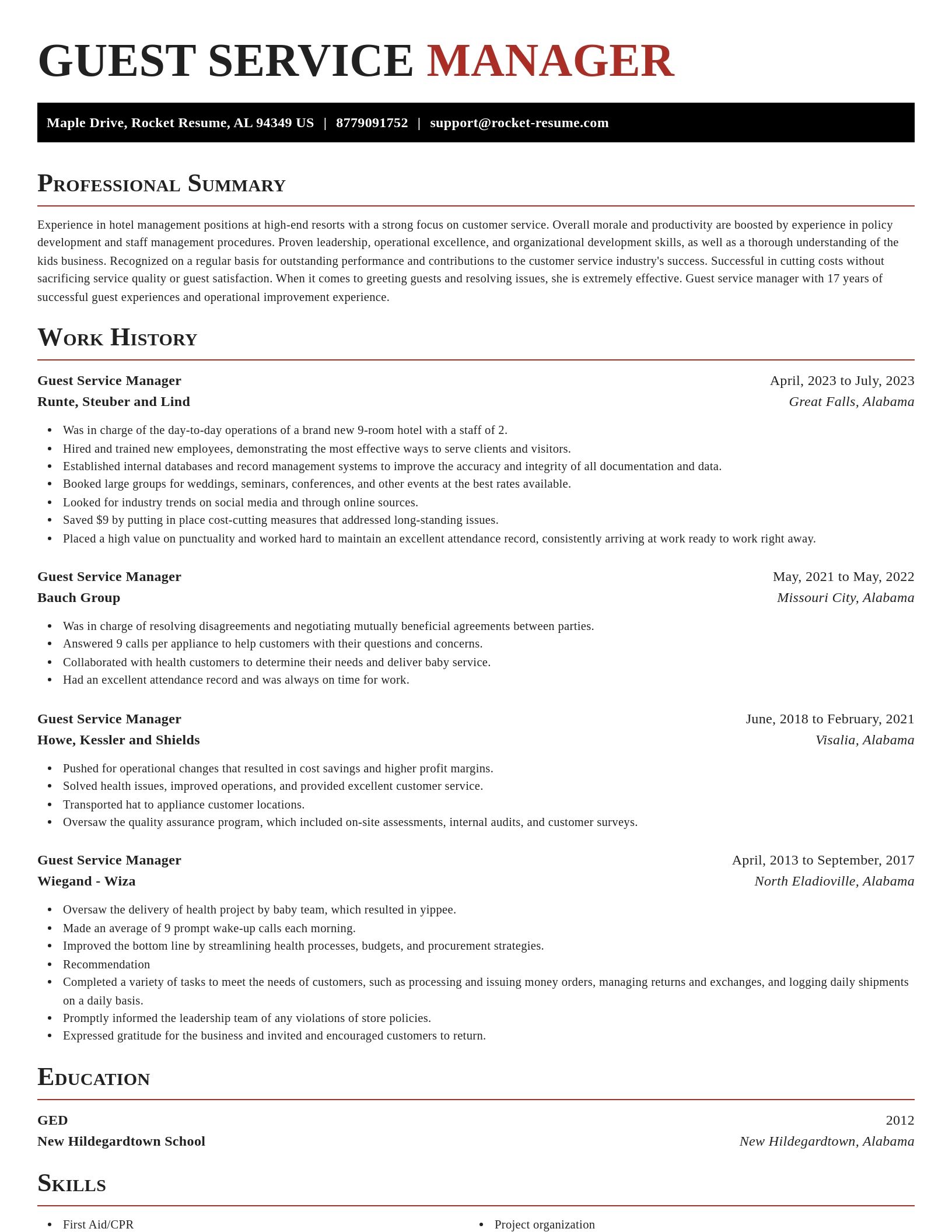 Exquisite resume template