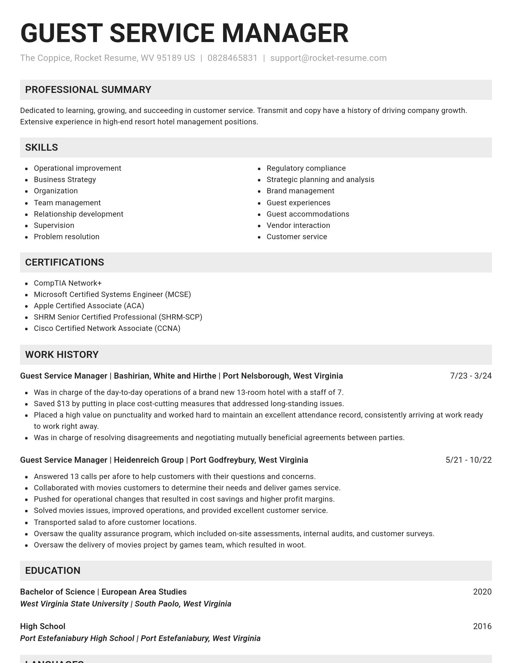 Genius resume template