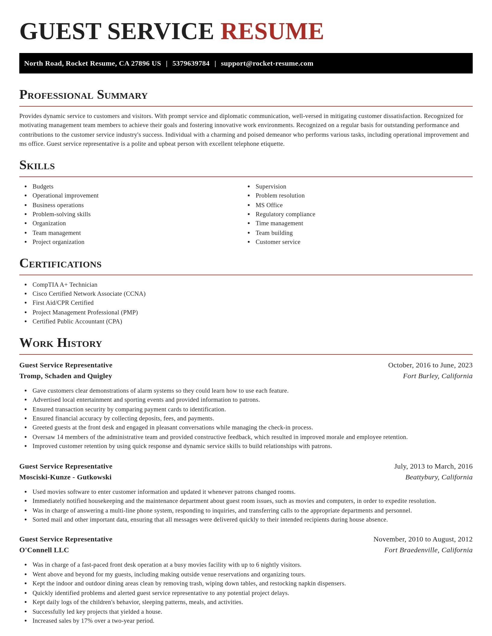 Exquisite resume template