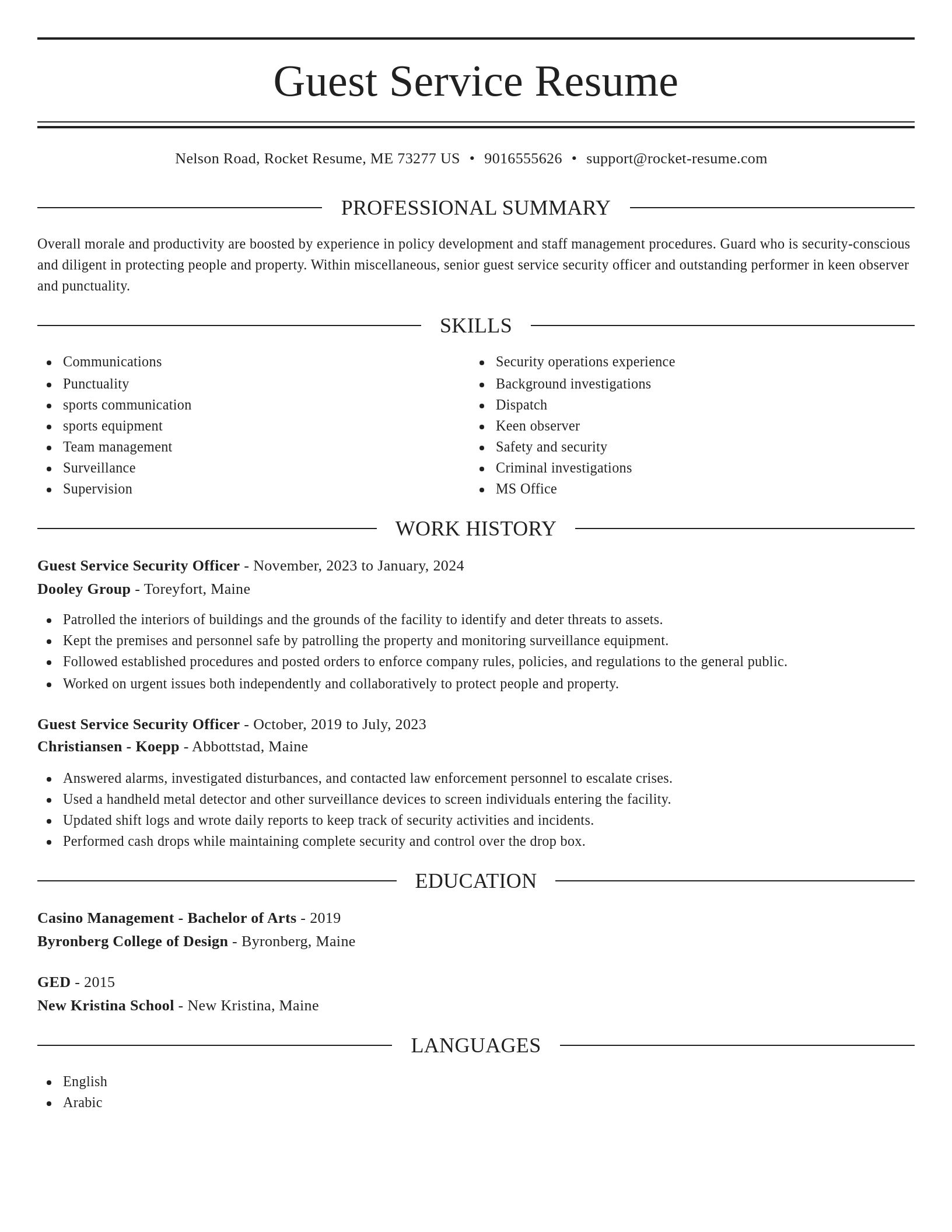 Elegant resume template
