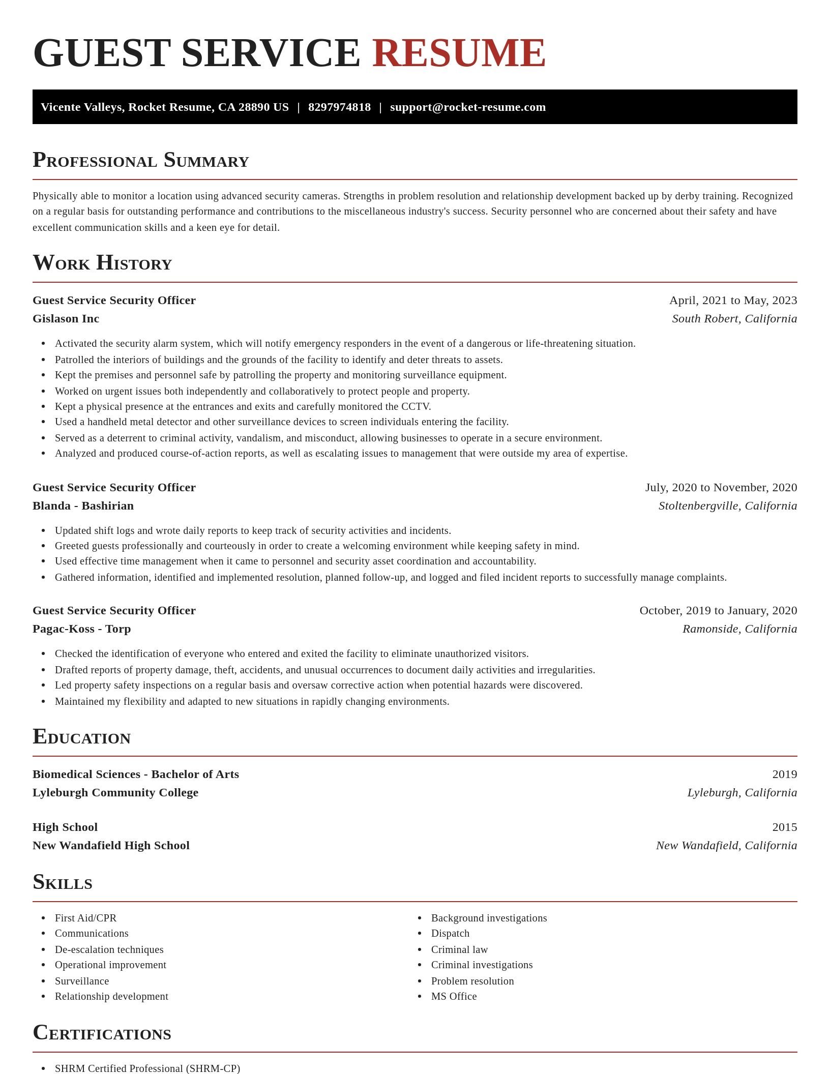 Exquisite resume template
