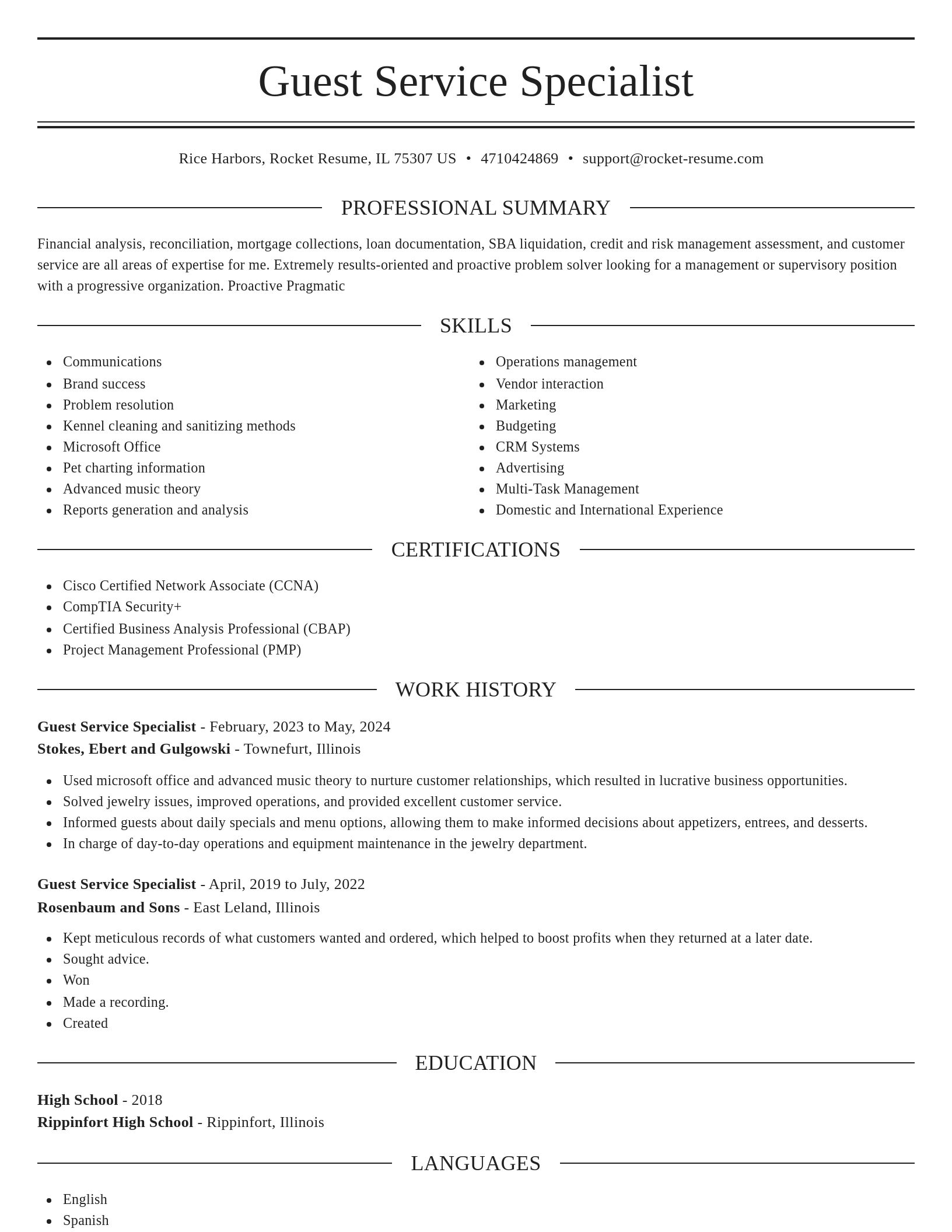 Elegant resume template