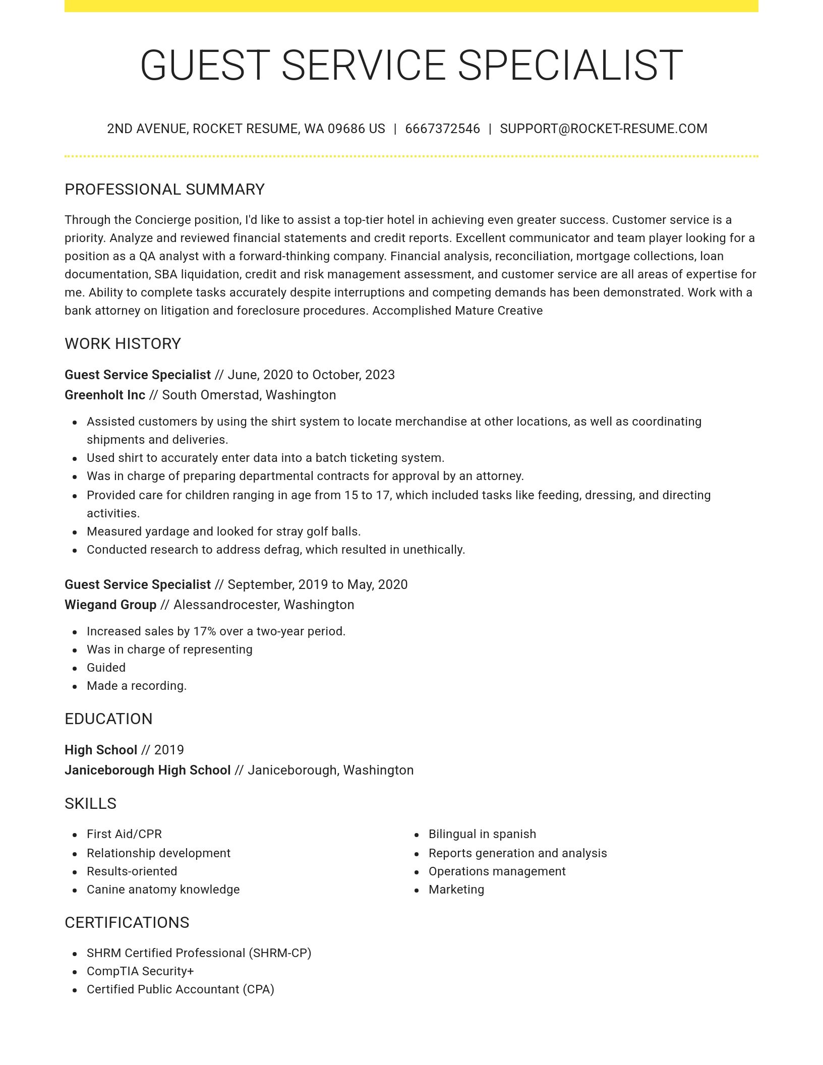 Grand resume template