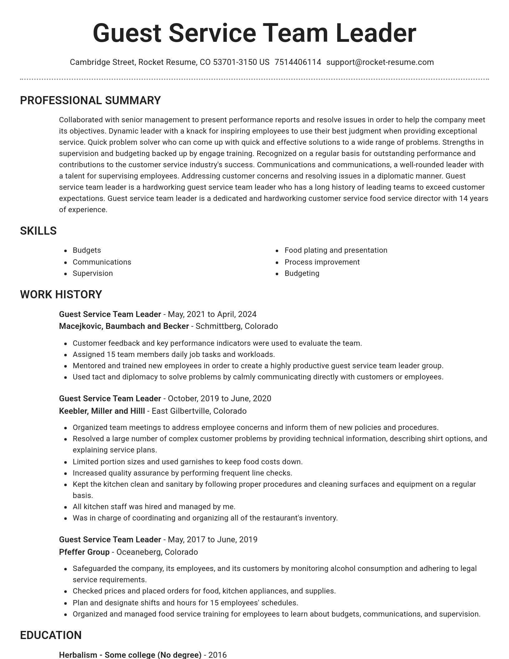 Brilliant resume template
