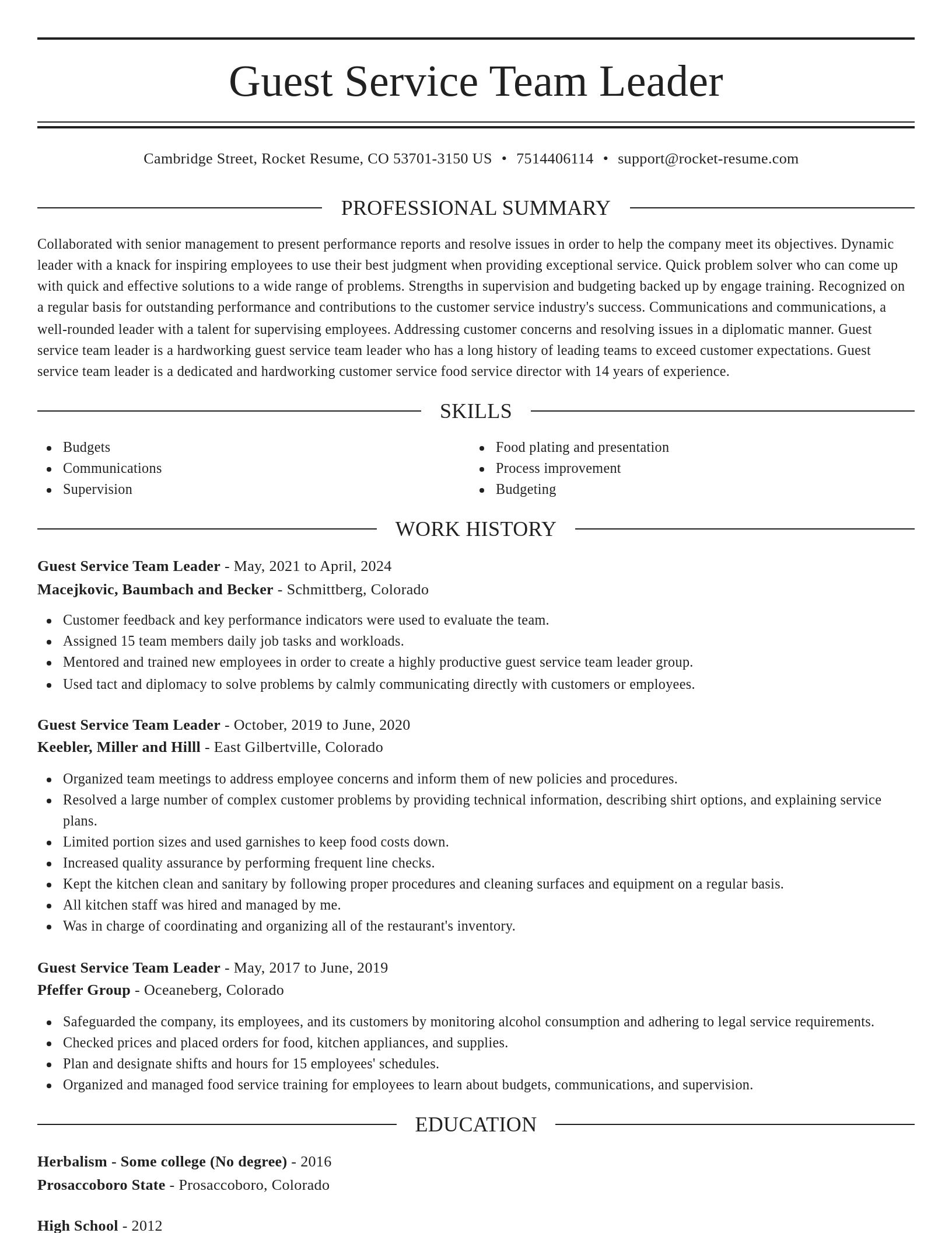 Elegant resume template