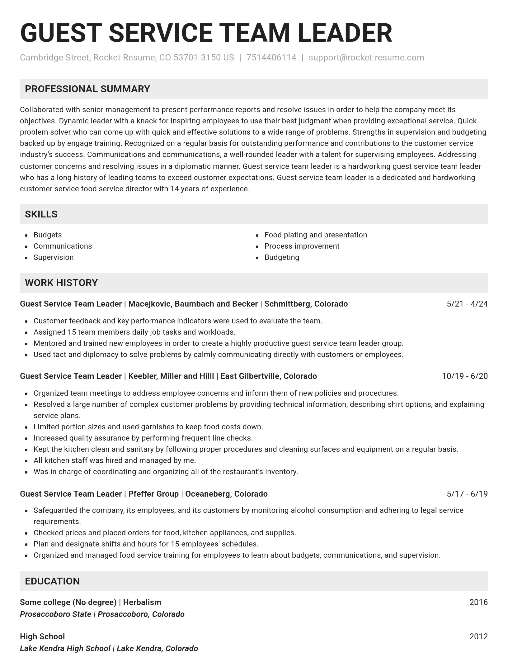 Genius resume template
