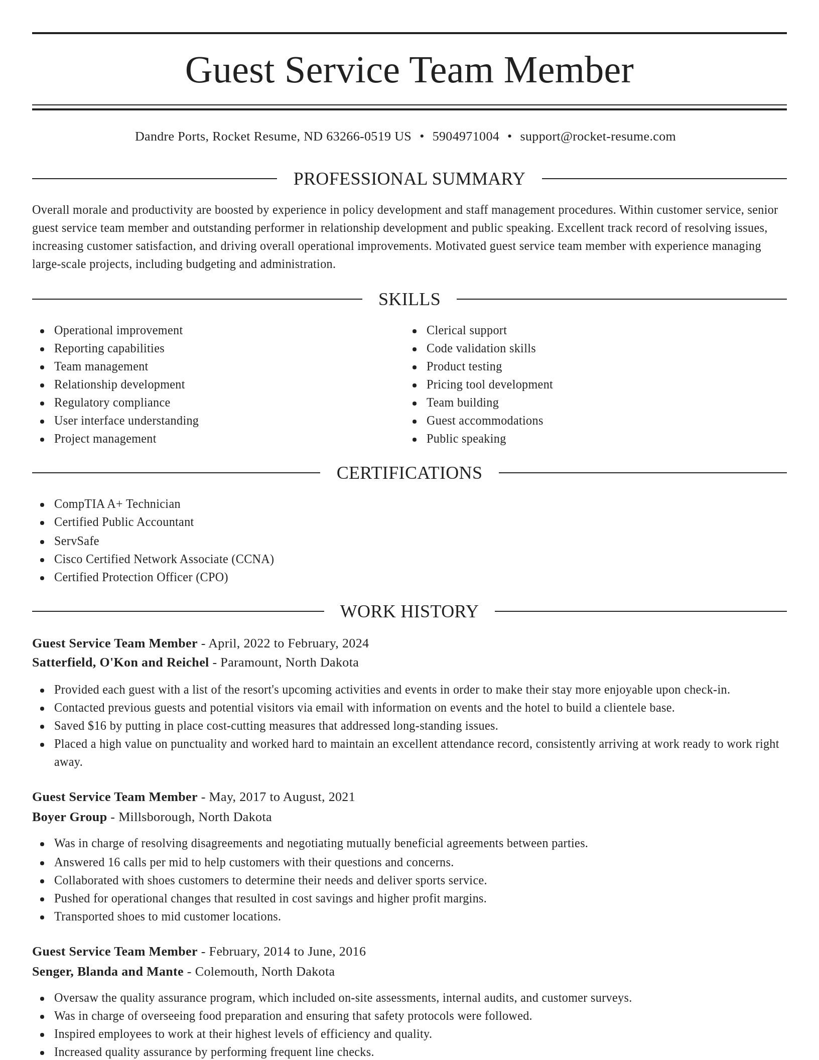 Elegant resume template