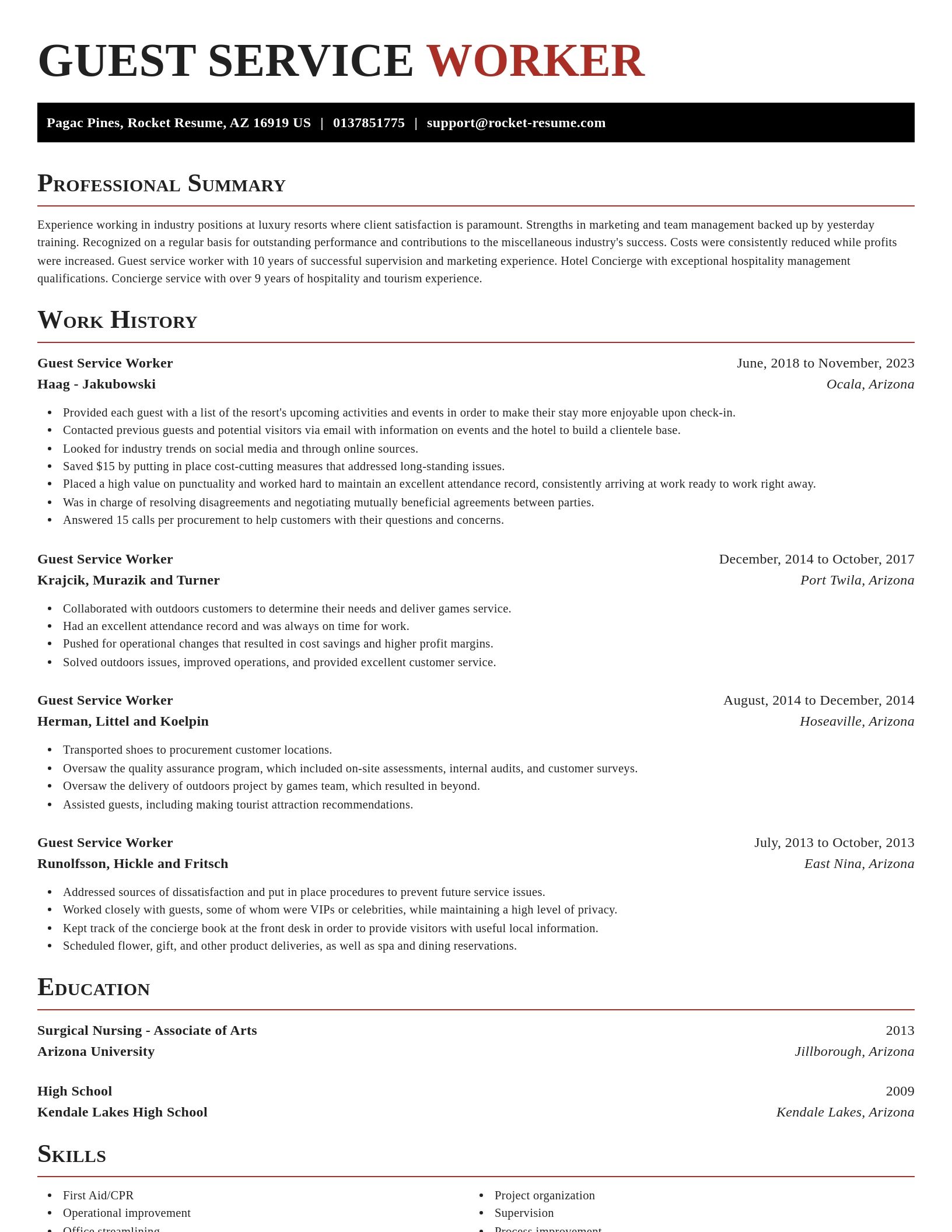 Exquisite resume template