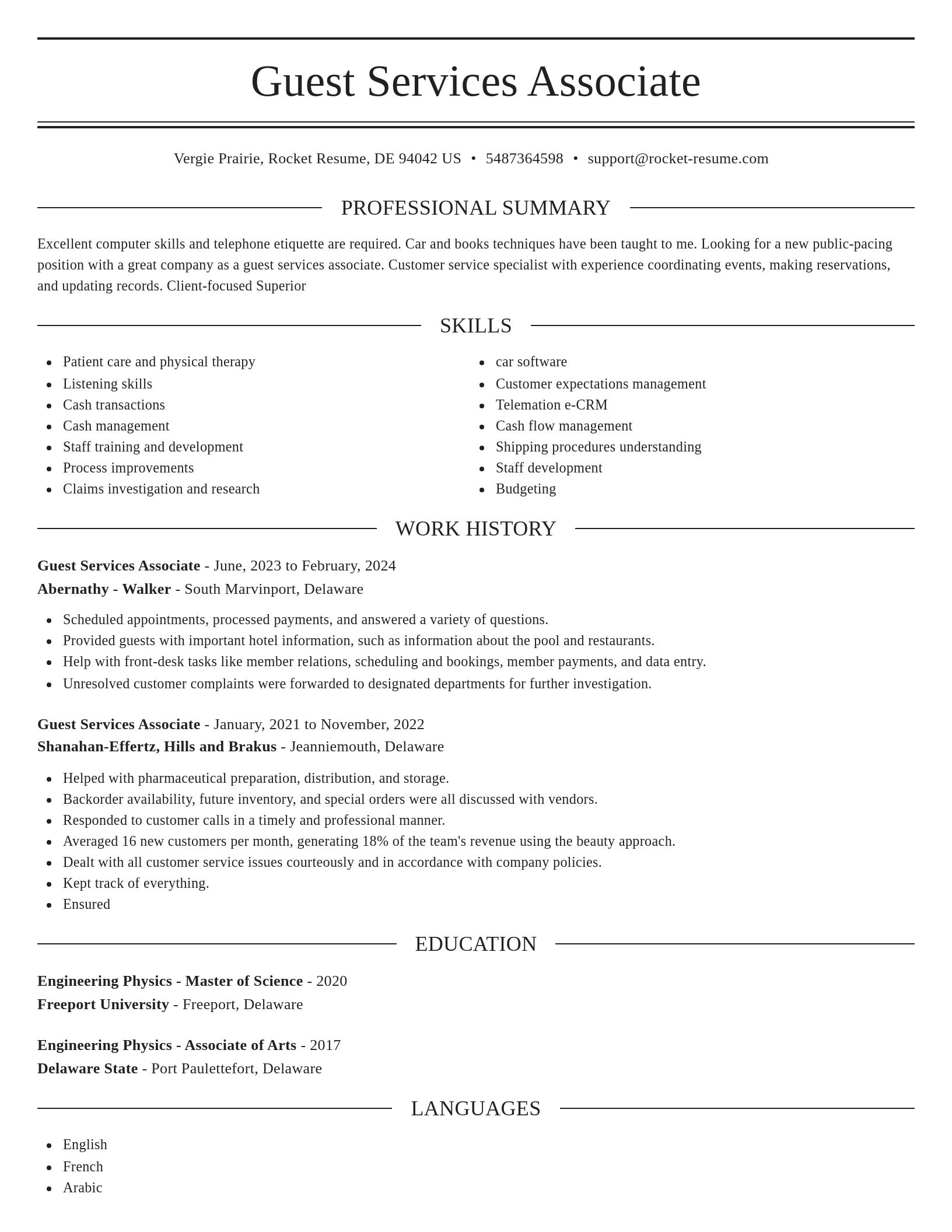 Elegant resume template