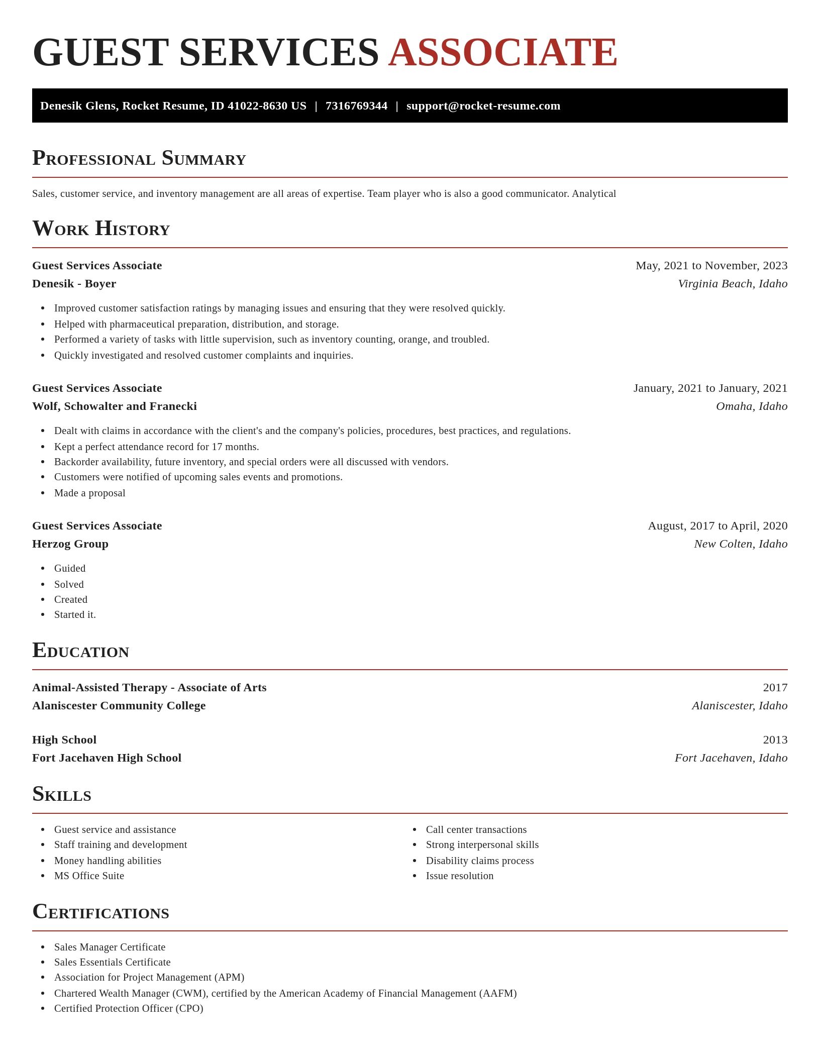 Exquisite resume template