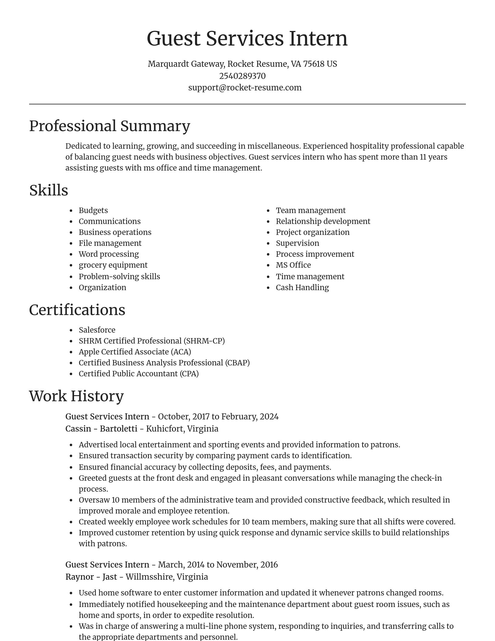 Focal Point resume template