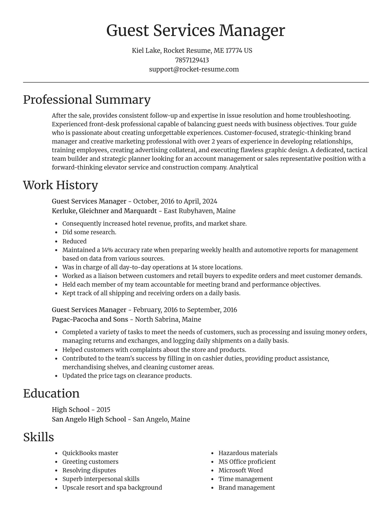 Focal Point resume template