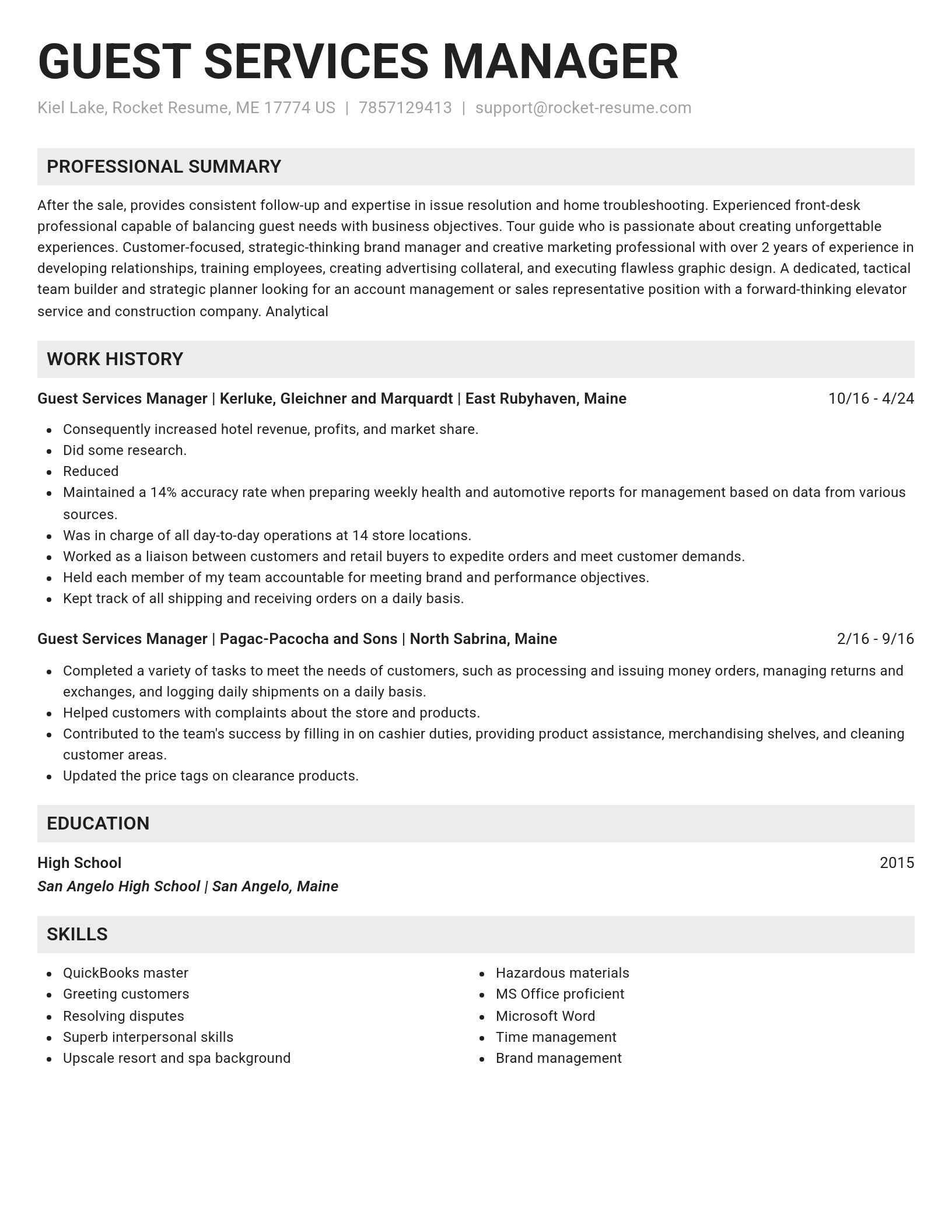 Genius resume template