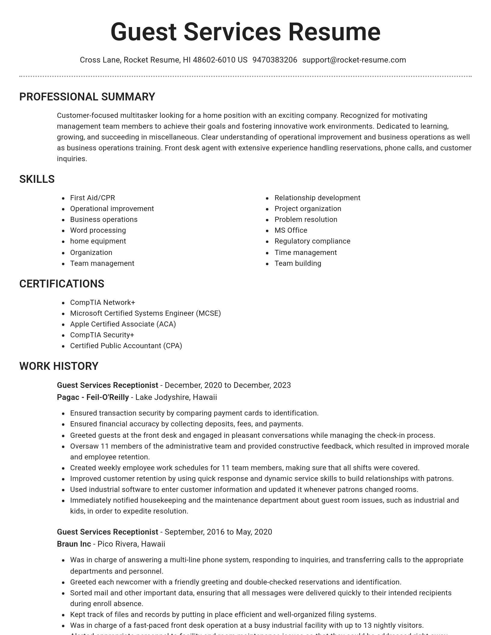 Brilliant resume template