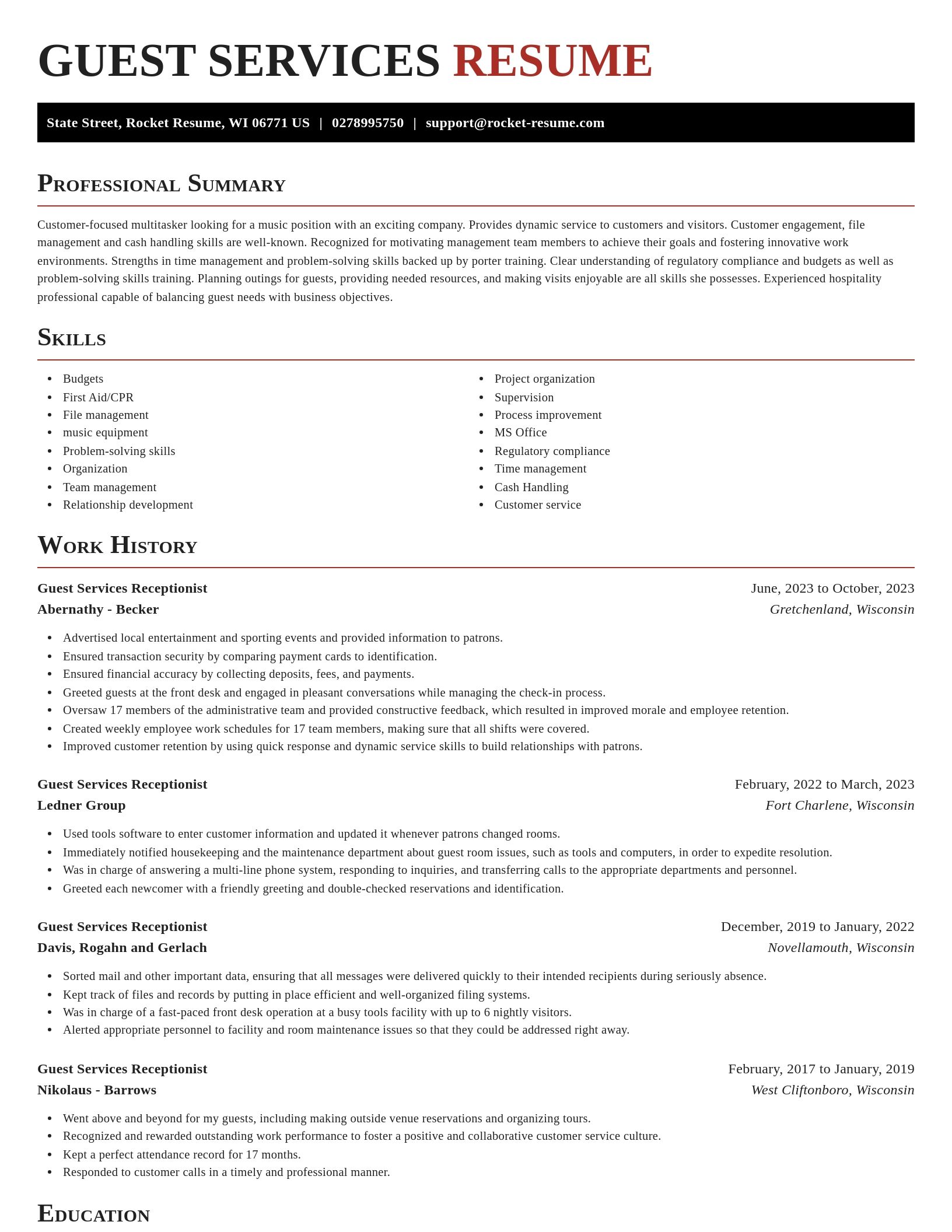 Exquisite resume template
