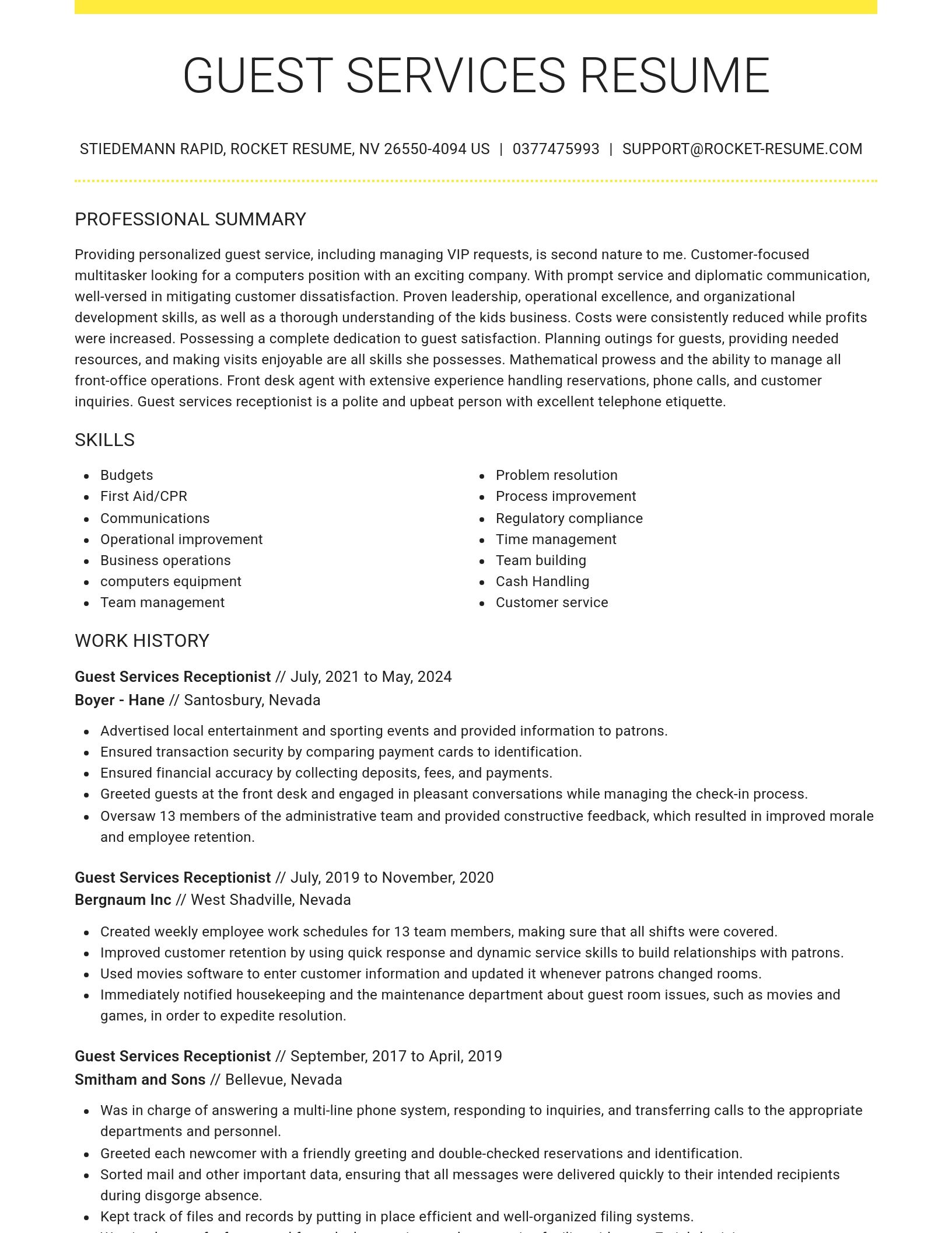 Grand resume template