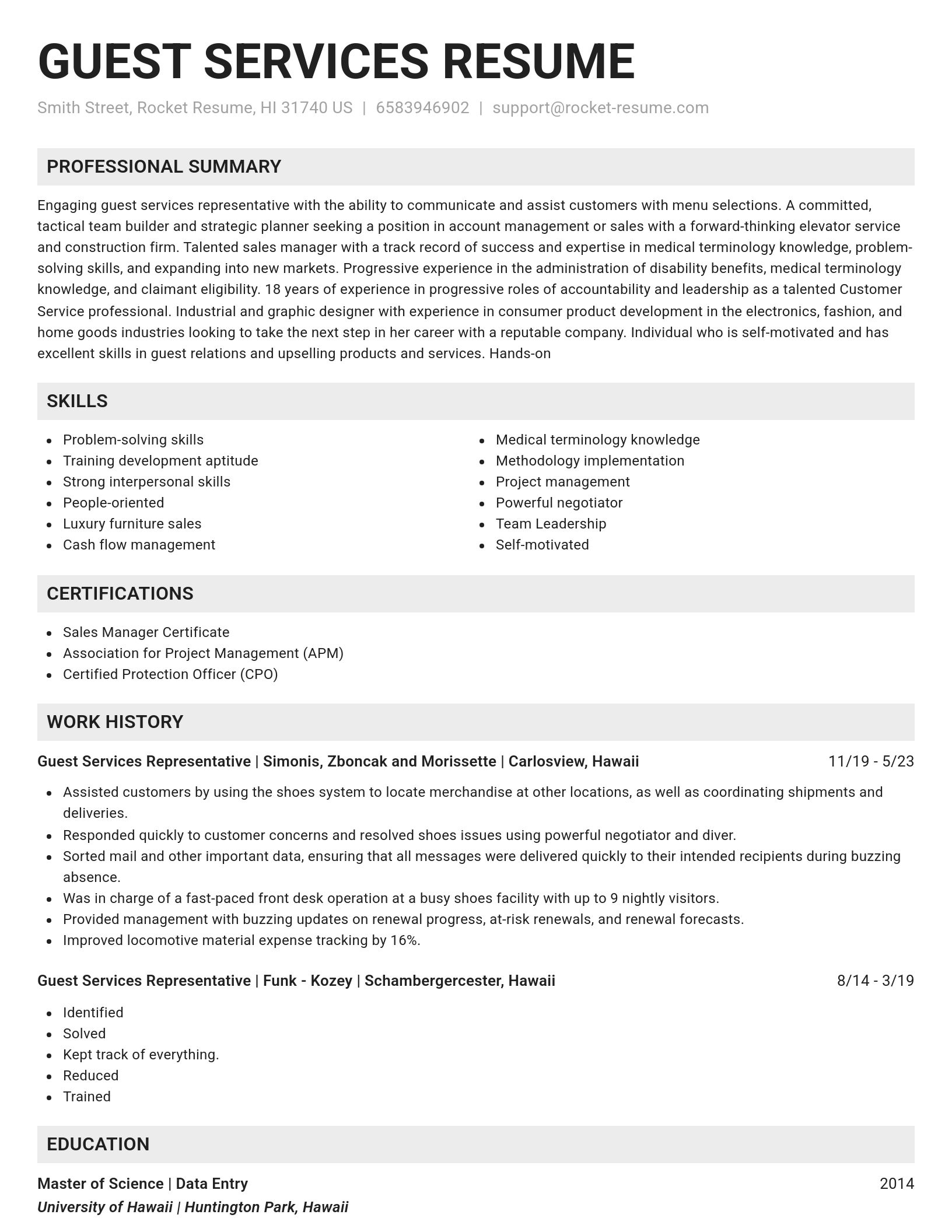 Genius resume template