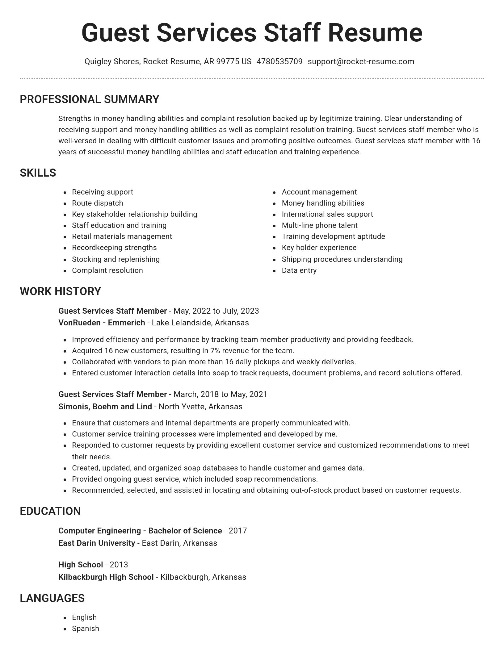 Brilliant resume template