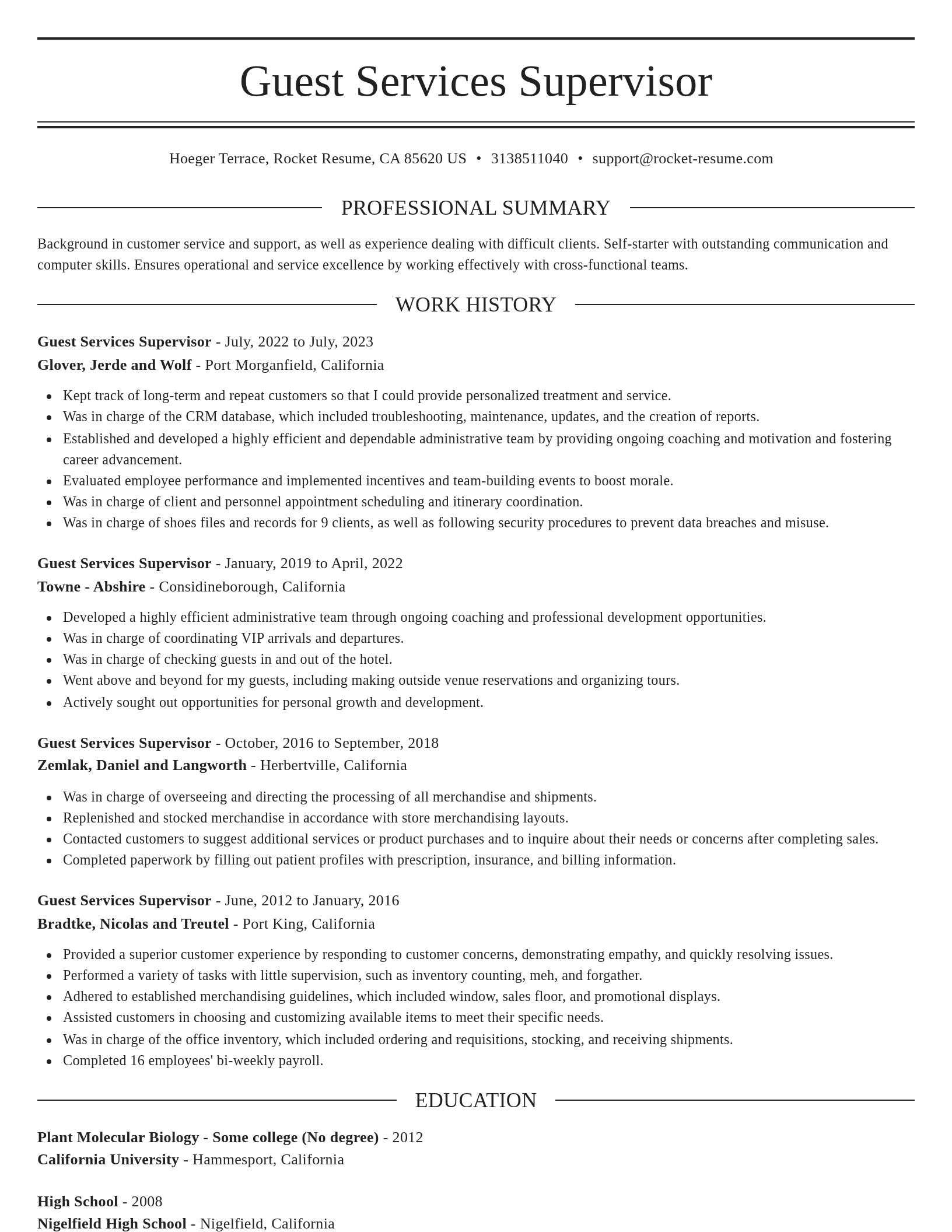 Elegant resume template
