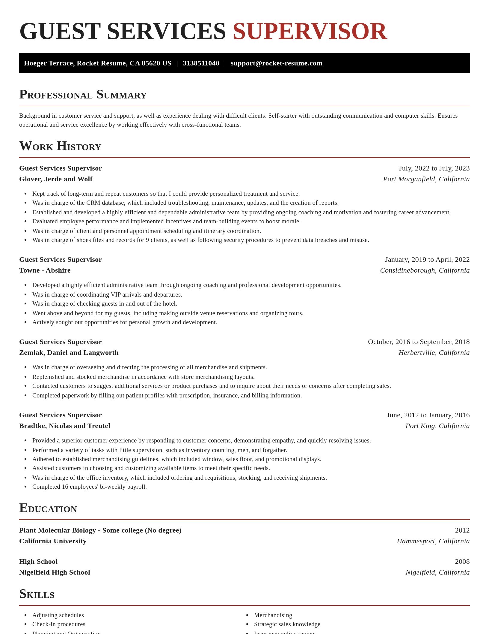 Exquisite resume template