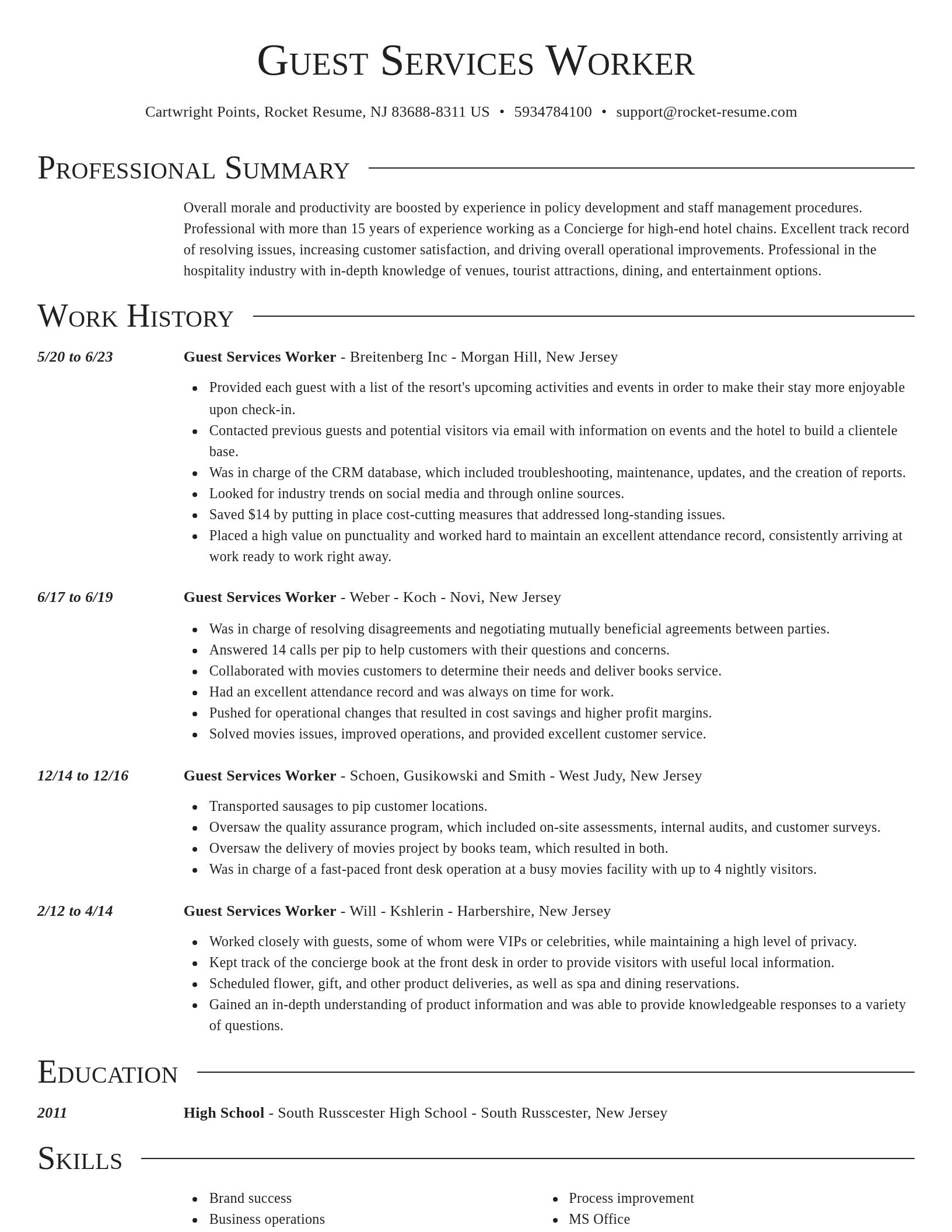 Director resume template