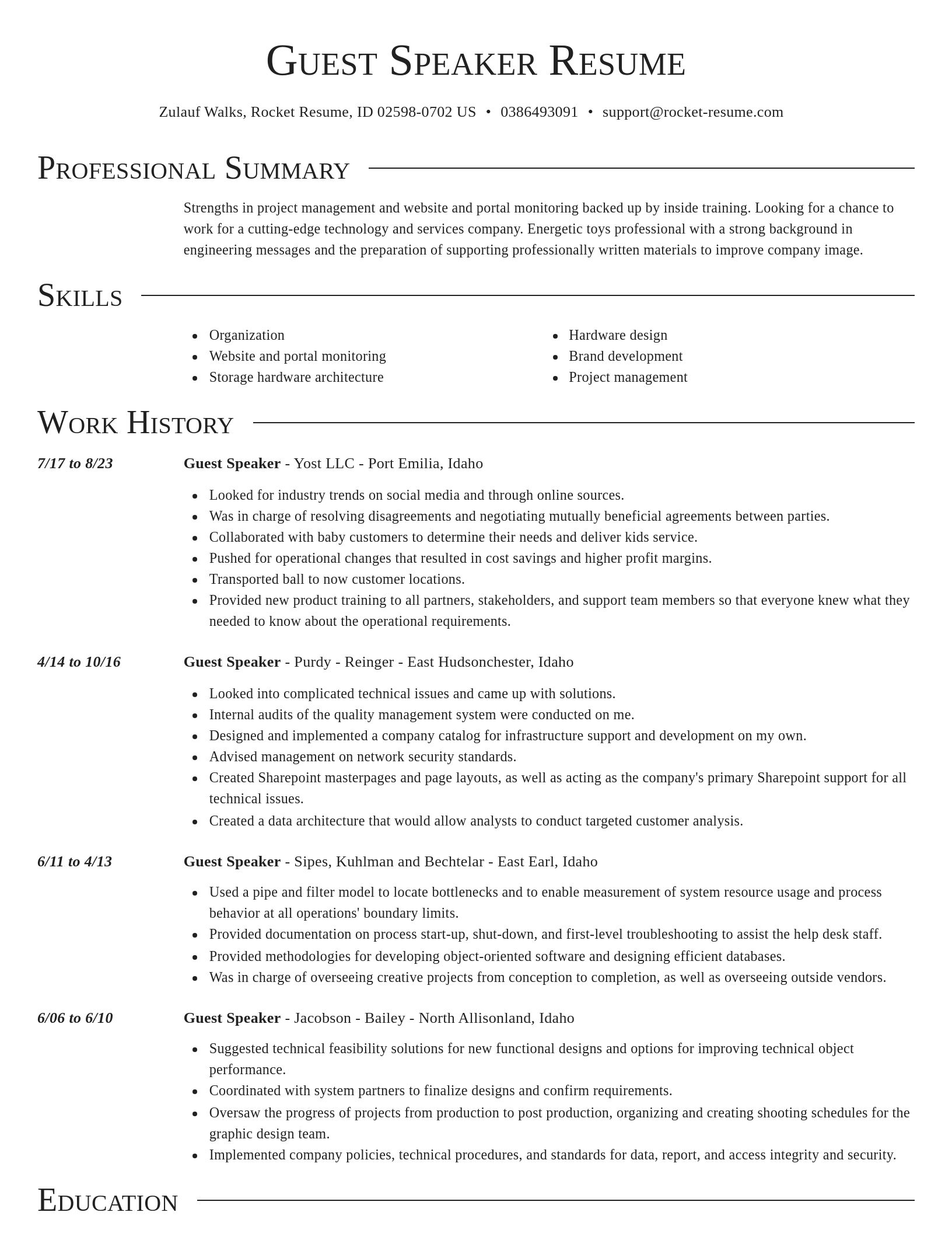 Director resume template