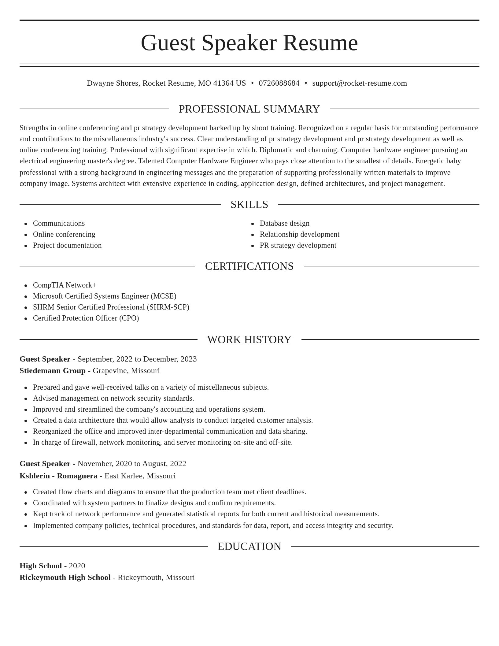 Elegant resume template