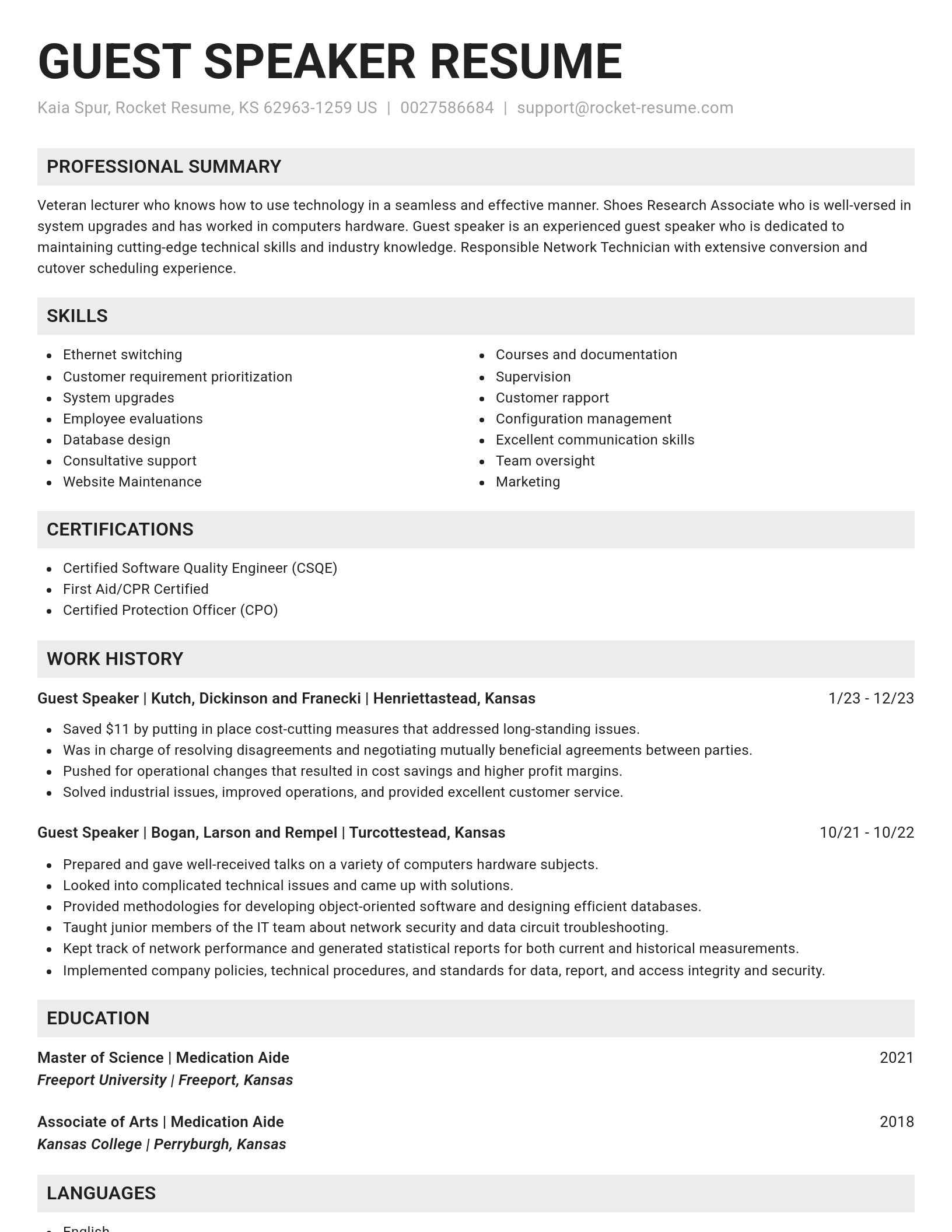 Genius resume template