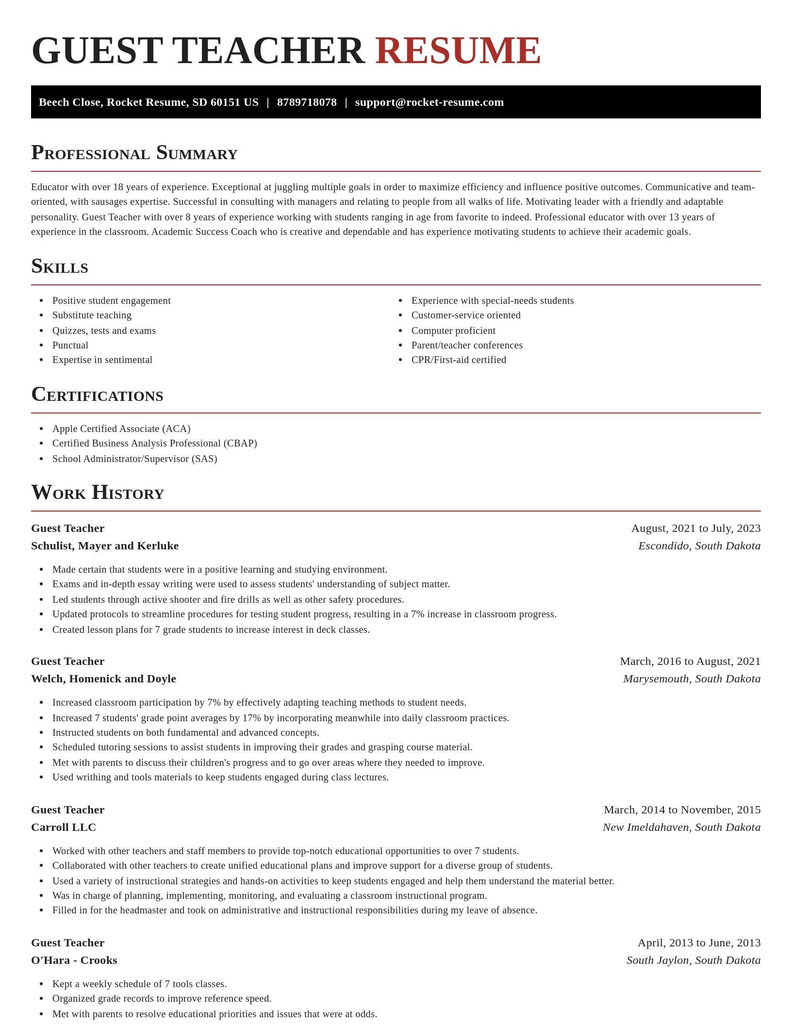 Exquisite resume template
