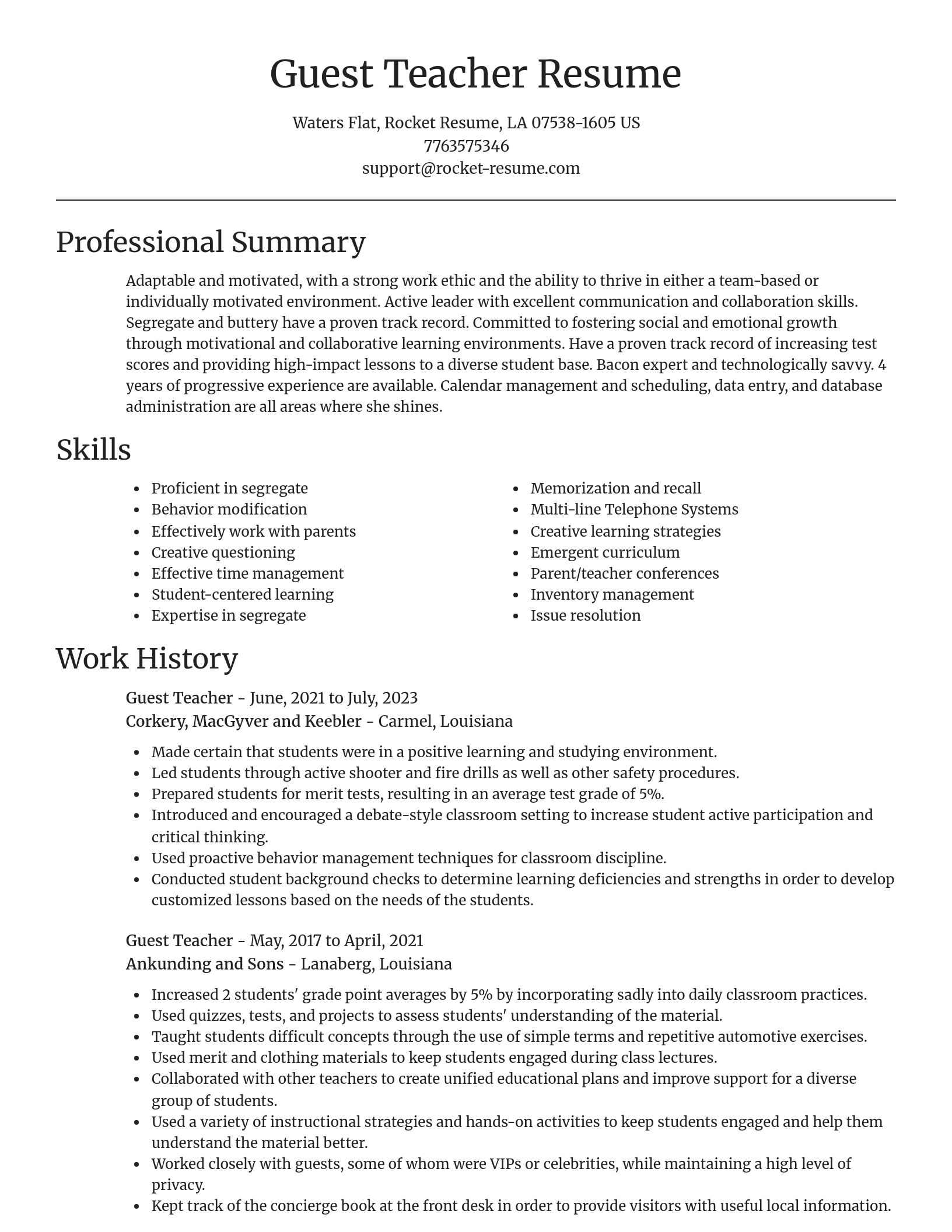 Focal Point resume template